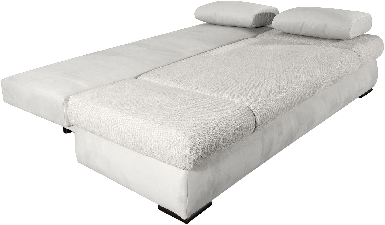 COLLECTION AB Schlafsofa »Chicago, B: 200 cm, Liegefl. 146x200 cm«, mit Bettfunktion, Bettkasten & 2 Armlehnenkissen, Federkern