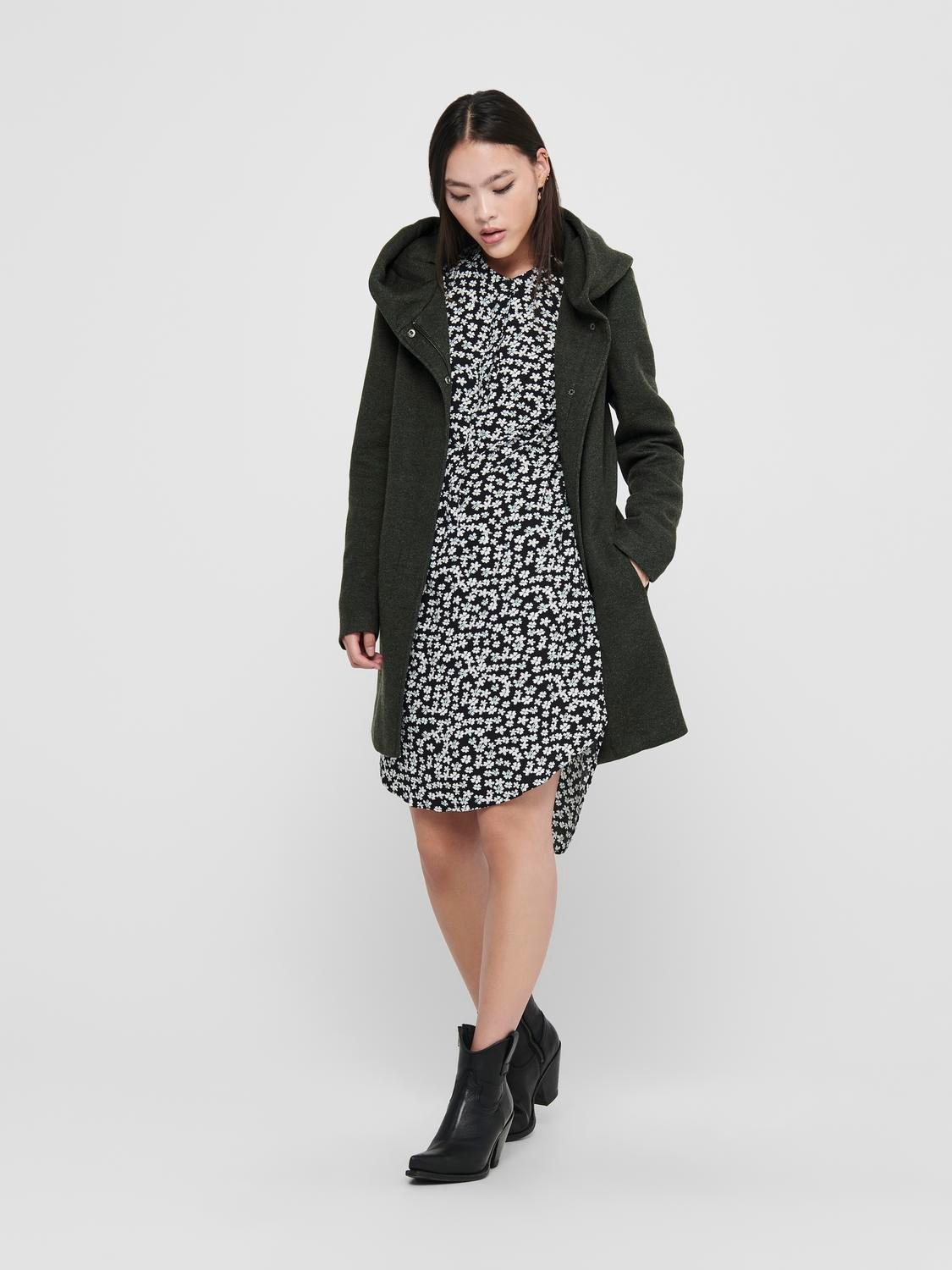 ONLY Langjacke »ONLSEDONA LIGHT COAT OTW NOOS«, mit Kapuze, in melierter Optik