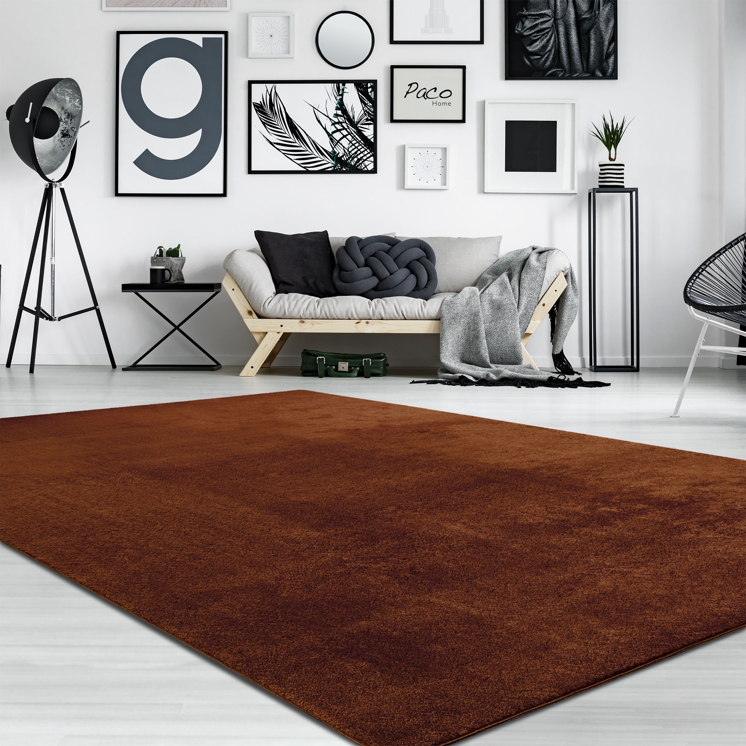Paco Home Teppich »Cadiz 630«, rechteckig, 22 mm Höhe, Kurzflor, Uni-Farben, besonders... kaufen