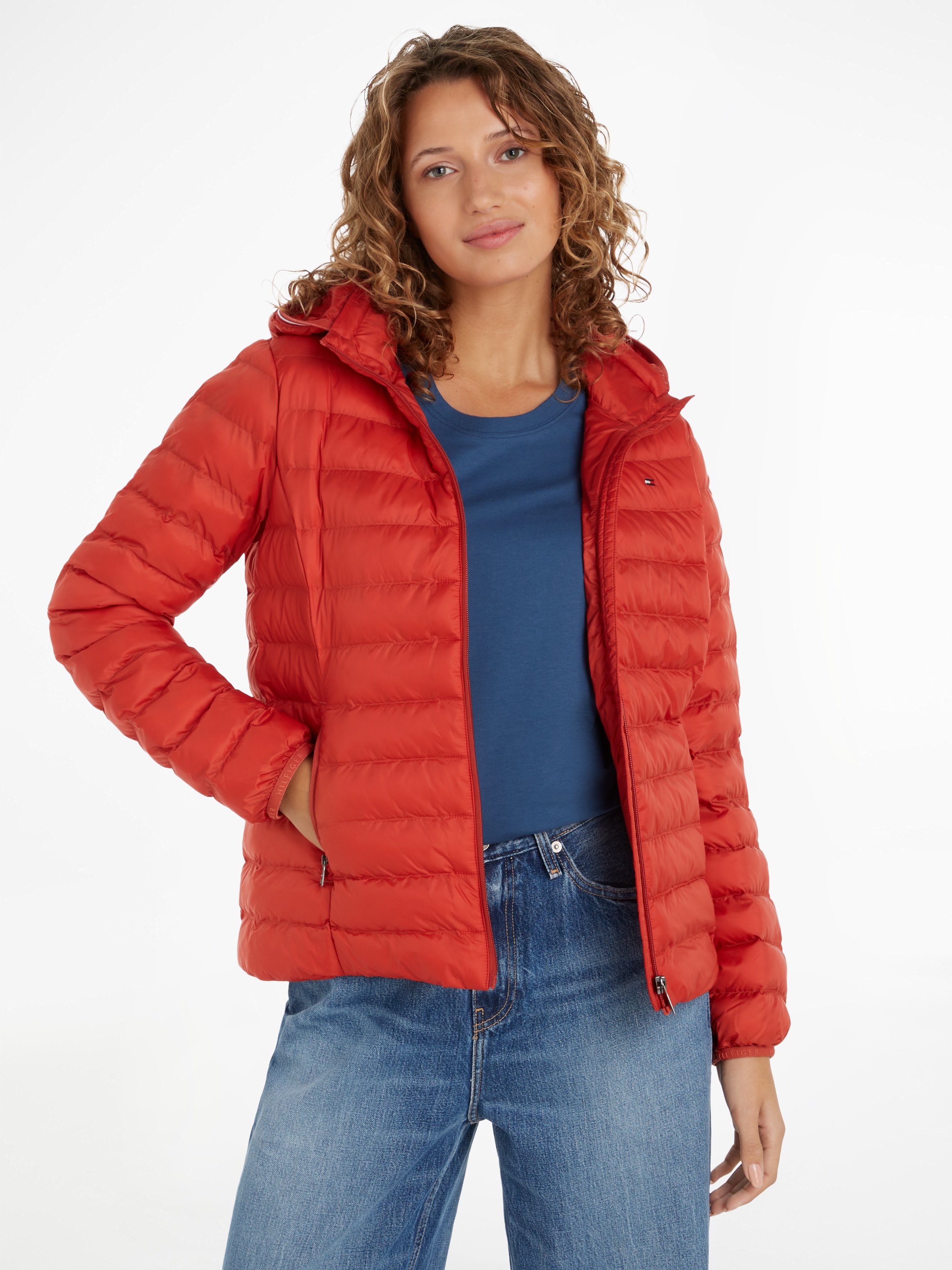 Steppjacke »LW PADDED GLOBAL STRIPE JACKET«, (Global Serie TH WOMEN), mit Kapuze, mit...