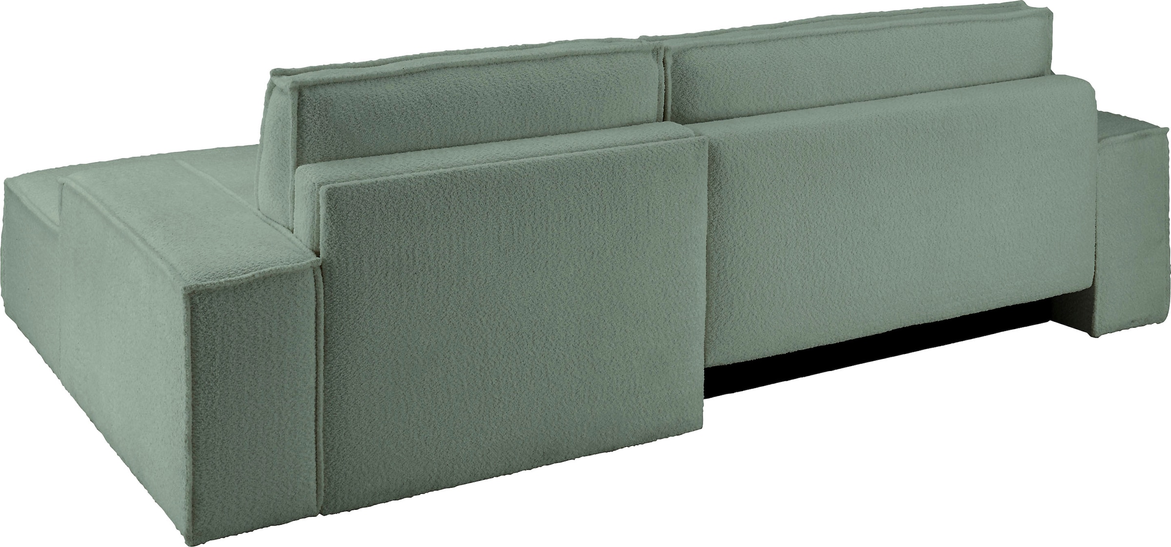 andas Ecksofa »Finnley Schlafsofa 267 cm in Bouclé, Struktur fein u. Cord, L-Form,«, Schlaffunktion m. Bettkasten (136/210 cm), Bouclé, Struktur und Cord