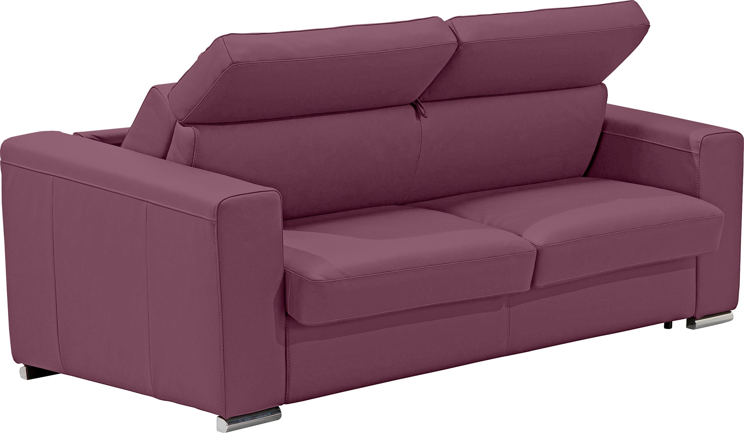 Egoitaliano Schlafsofa »Cabiria, Design und super Sitz- und Liegekomfort«, Sofa inkl. Schlaffunktion, Kopfteile verstellbar, mit Metallfüssen