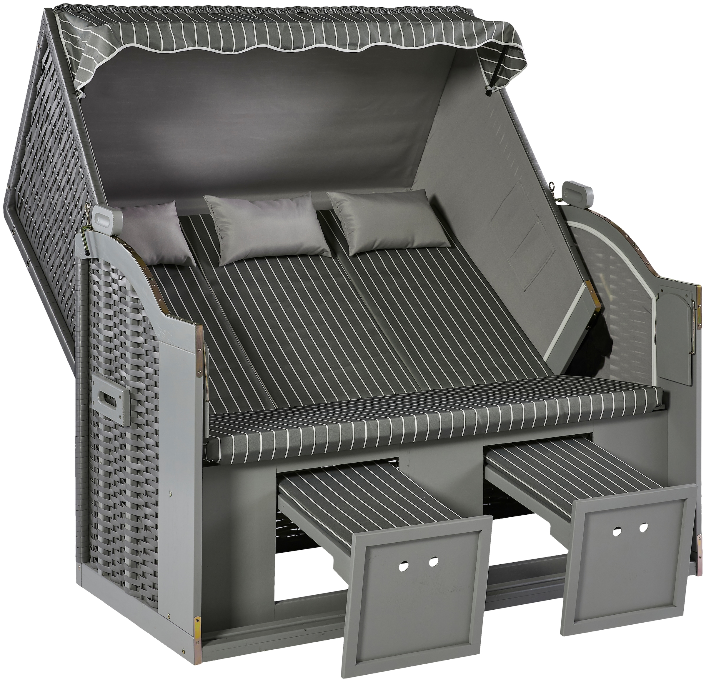 KONIFERA Strandkorb »Sylt«, BxTxH: 150x72x150 cm, 3-Sitzer
