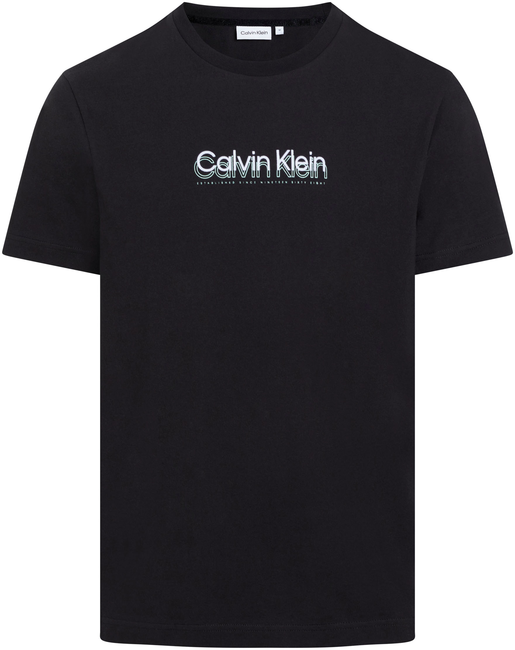Calvin Klein T-Shirt »FLOCK LOGO T-SHIRT«, mit Logoschriftzug