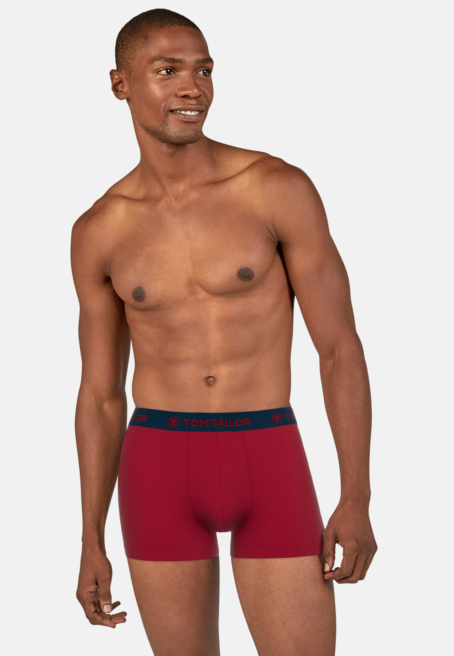 TOM TAILOR Boxershorts, (3er-Pack), weich, bequem, eng, elastisch, atmungsaktiv Logobund, Baumwollmix