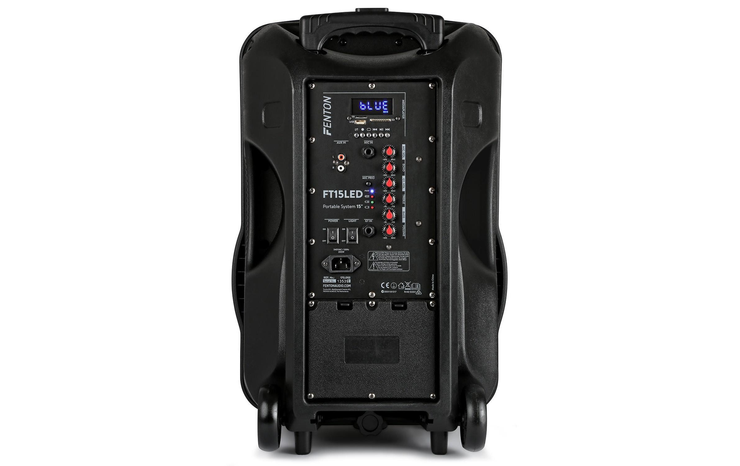 Lautsprecher »Fenton FT15LED Aktiv Trolley-Speaker«