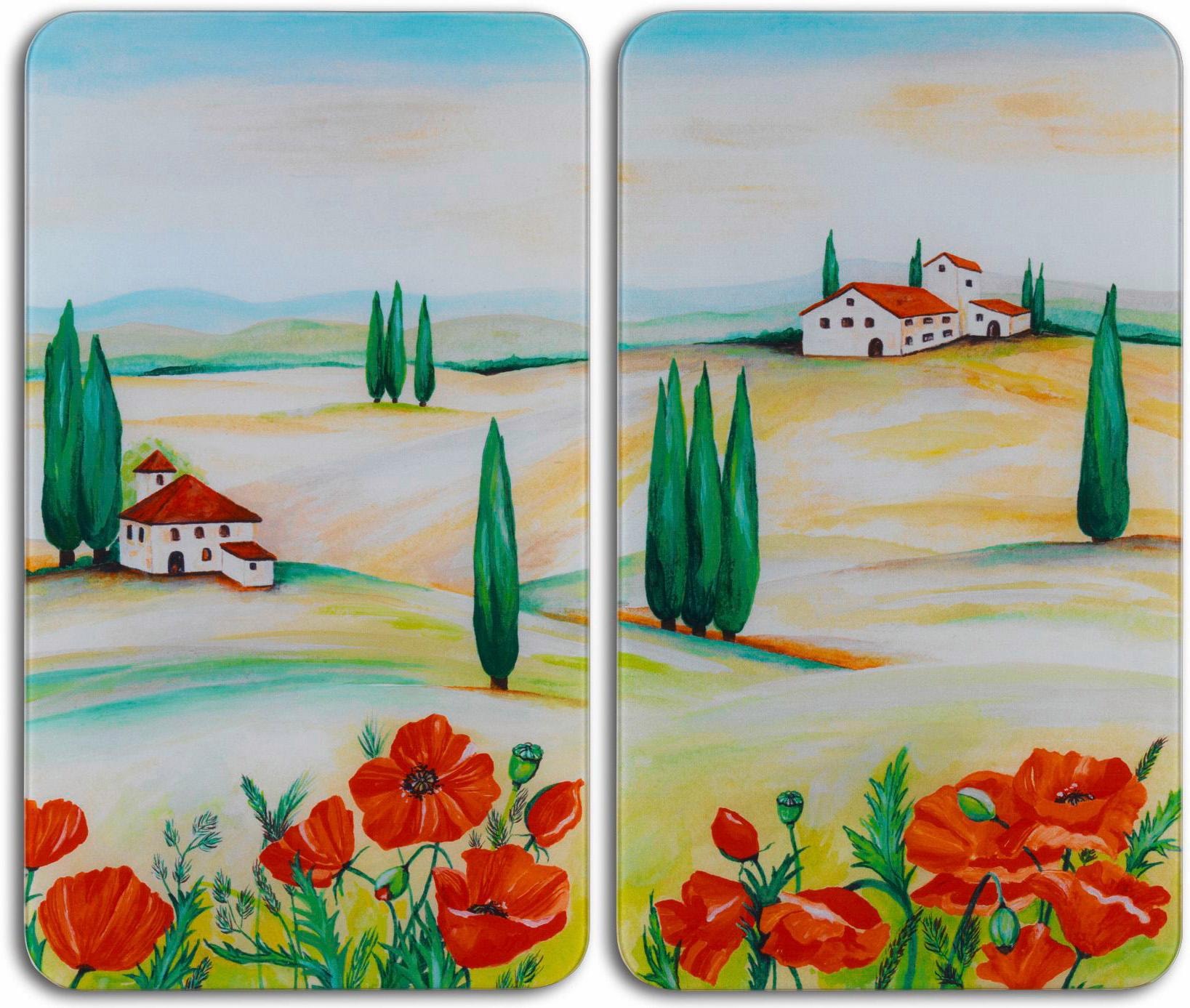 WENKO Herd-Abdeckplatte »Toscana«, (Set, 2 tlg.), aus gehärtetem Glas von WENKO kaufen