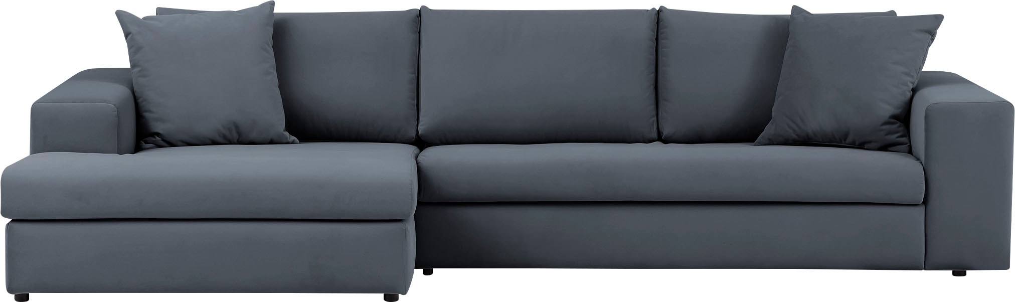 andas Ecksofa »SLEETLAND XXL in Samtvelours oder Vintage-Leder-Optik, L-Form,«, besonders gross und bequem