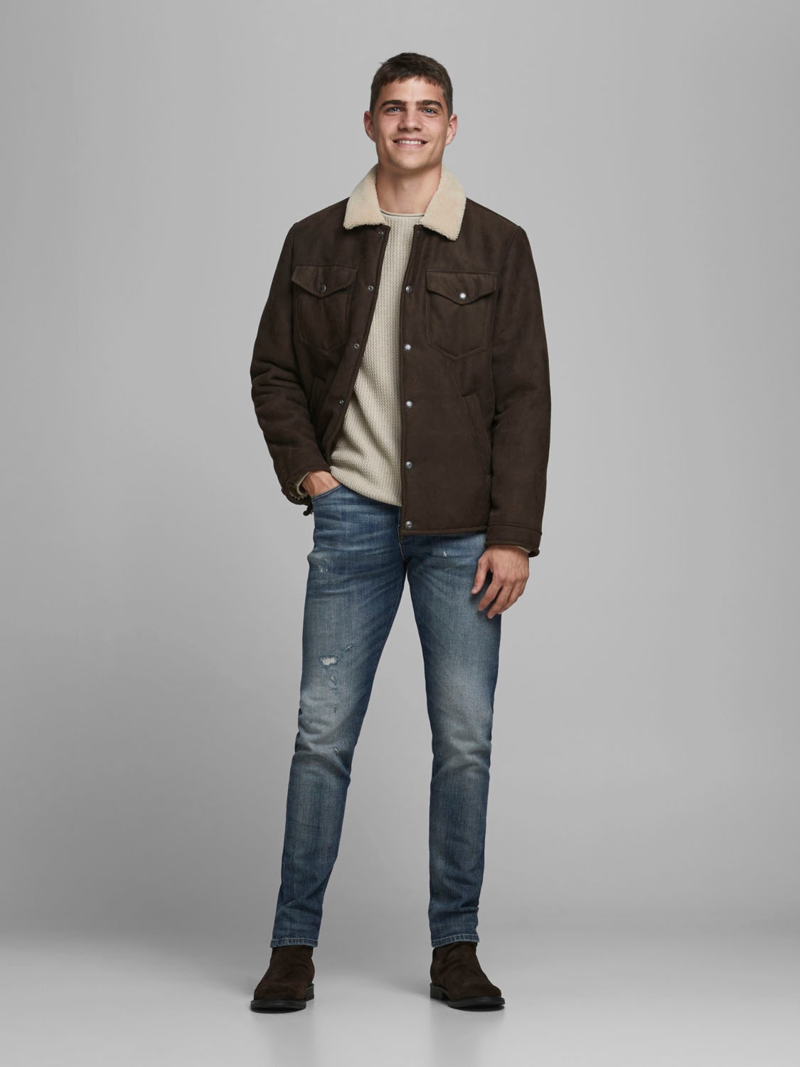 Jack & Jones Rundhalspullover »Carlos«