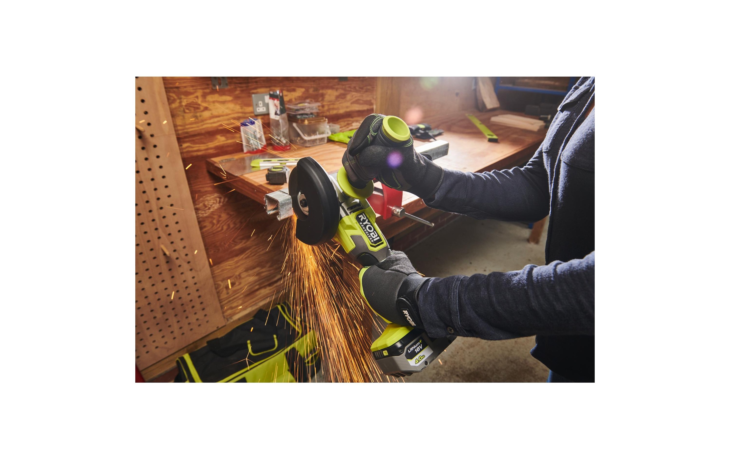 Akku-Winkelschleifer »RYOBI RAG18BL-0«