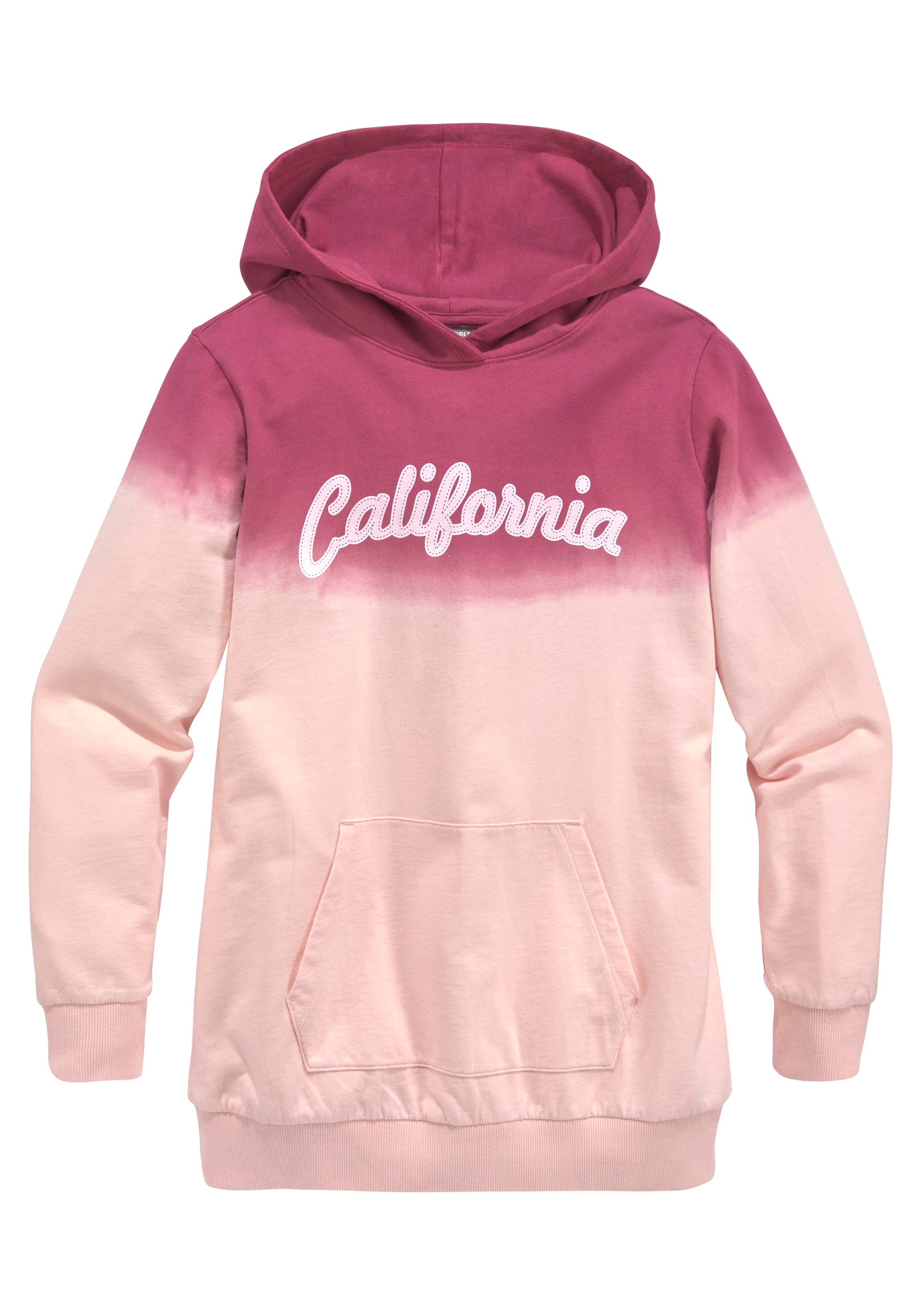 KIDSWORLD Jelmoli-Versand | längerer online kaufen ✵ Form Kapuzensweatshirt »California«, in