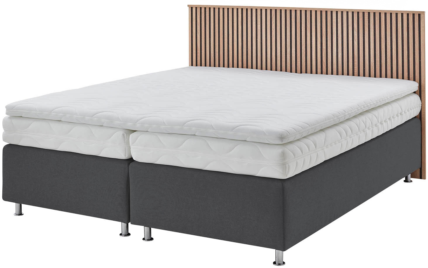 Westfalia Schlafkomfort Boxspringbett "Quercus" wahlweise mit LED-Beluchtung, 3 Matratzenarten zur Auswahl