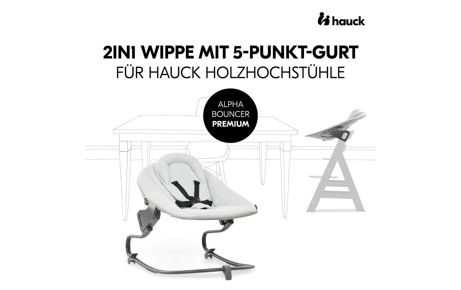 Hauck Hochstuhl »Alpha Bouncer Premium Light Grey«