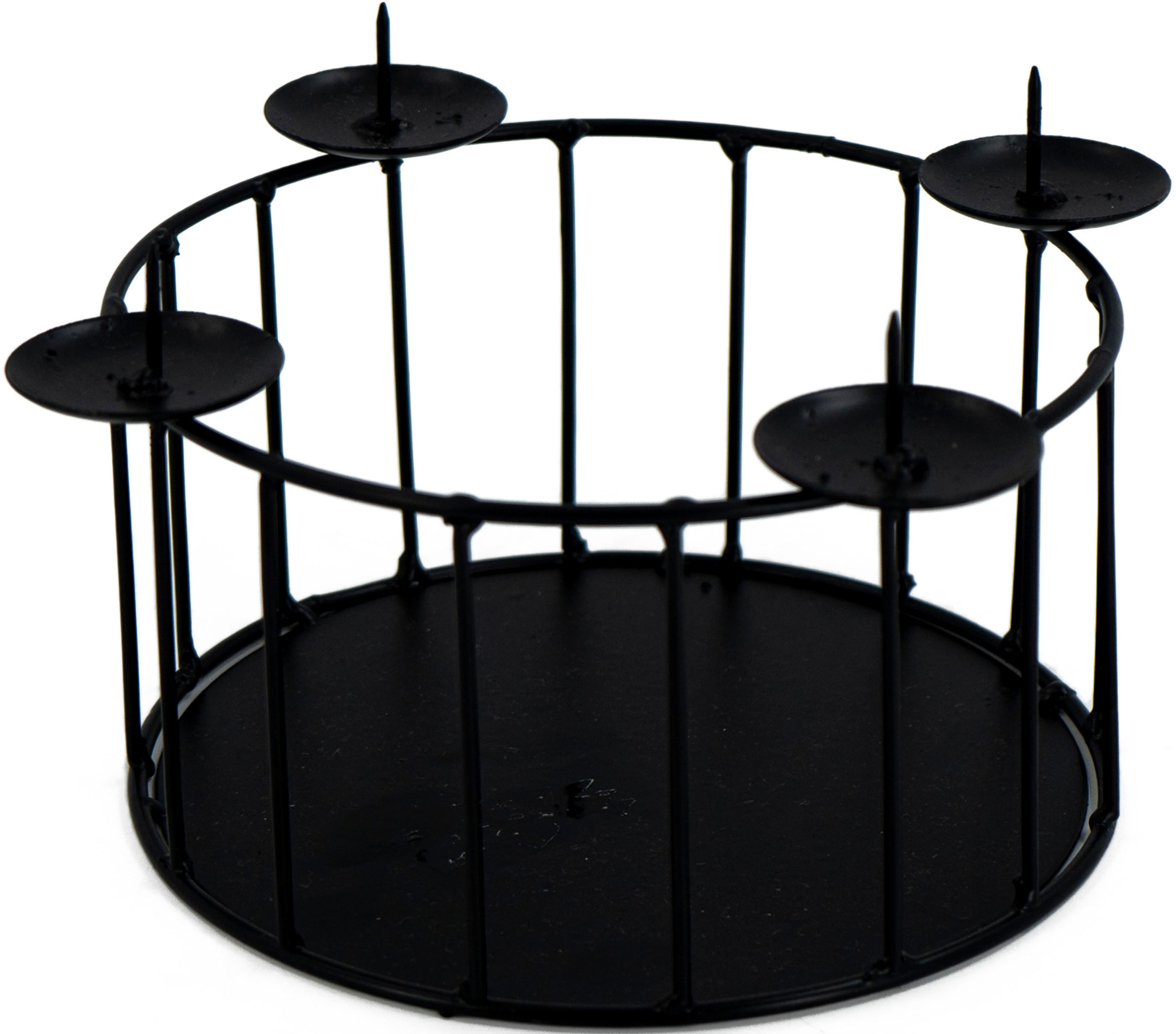 NOOR LIVING Kerzenhalter »Stumpenkerzenhalter aus Metall«, (Set, 3 St., Ø ca. 30 cm, 22 cm und 15,5 cm), für je 4 Kerzen, Adventsleuchter