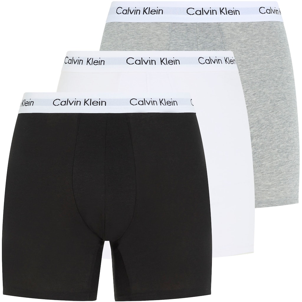 Calvin Klein Boxer, (3 St.), mit längerem Bein