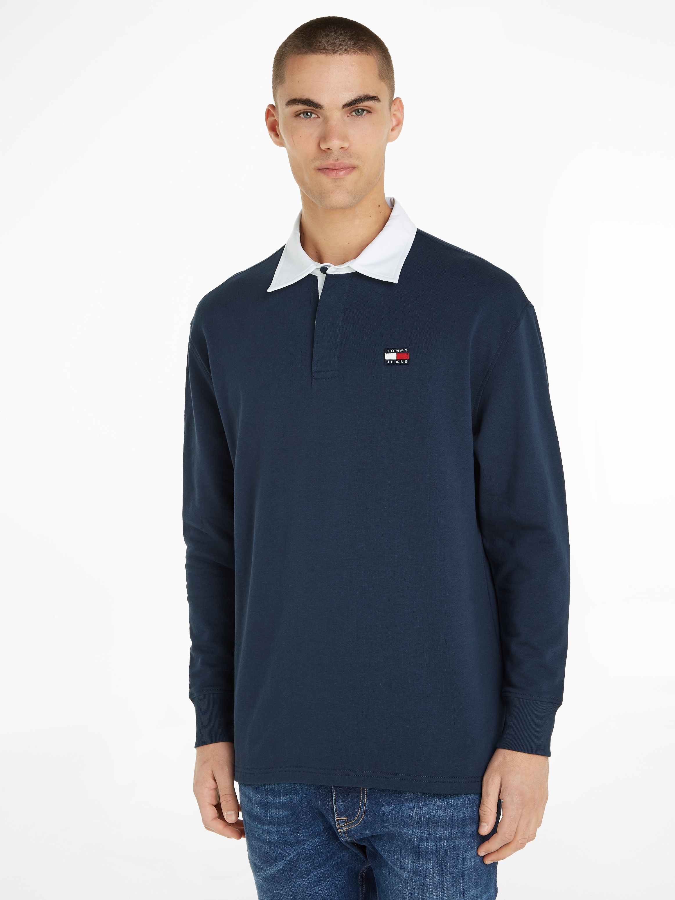 Tommy Jeans Langarm-Poloshirt »TJM Jelmoli-Versand | online RUGBY« BADGE bestellen