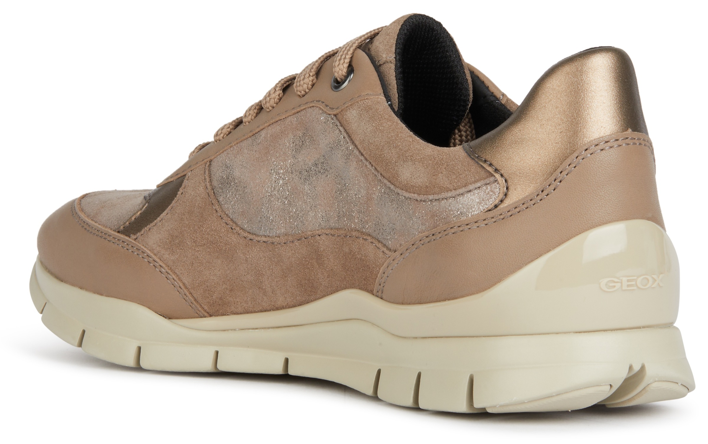 Geox Sneaker »D SUKIE«, mit Schimmer, Freizeitschuh, Halbschuh, Schnürschuh