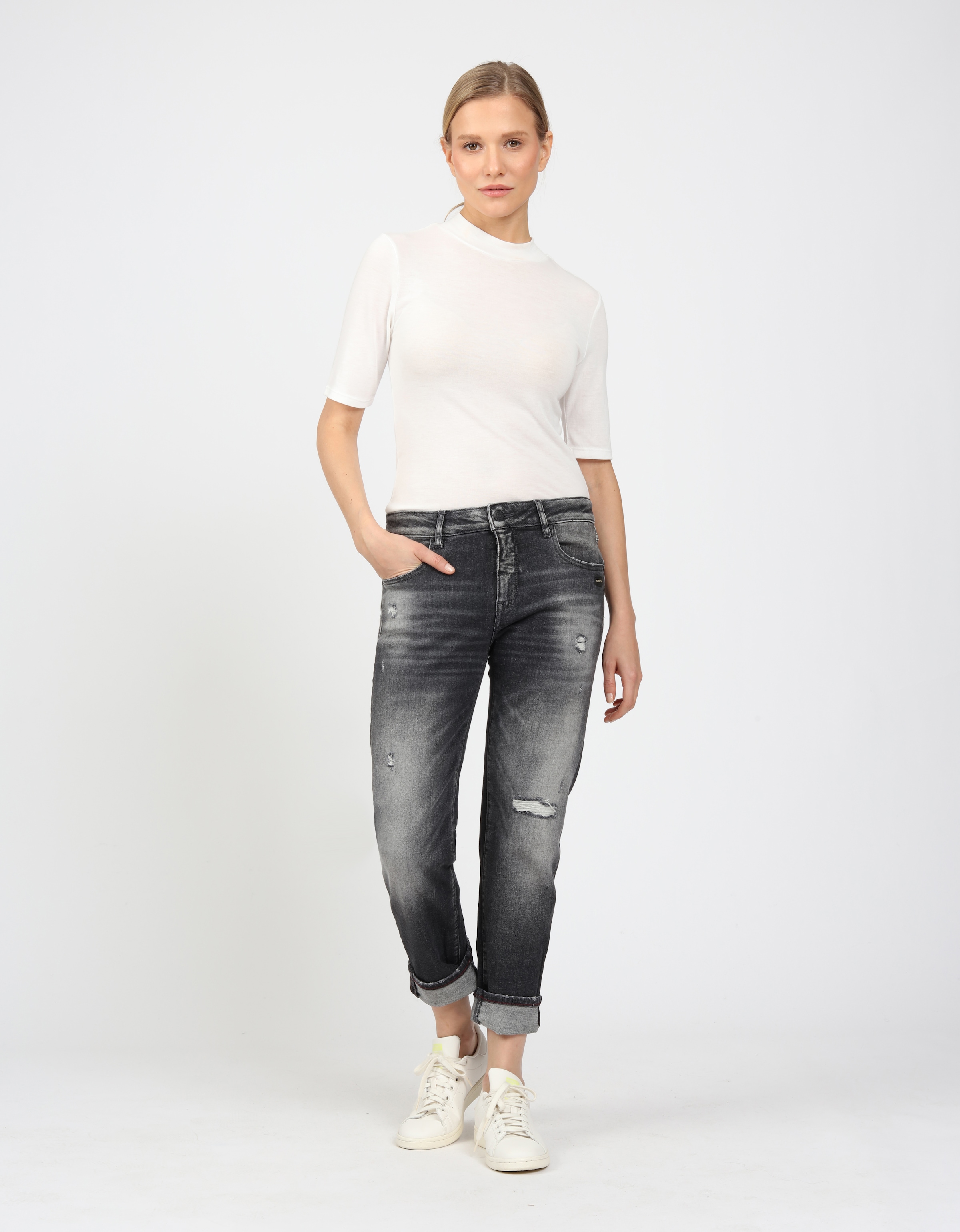 GANG Boyfriend-Jeans »94NADIA«, 5-Pocket Style mit Reissverschluss und Knopf