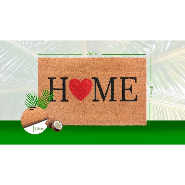❤ HANSE Home Fussmatte »Mix Mats Kokos Home With Heart«, rechteckig, Kokos,  Schmutzfangmatte, Outdoor, Rutschfest, Innen, Kokosmatte, Flur bestellen im  Jelmoli-Online Shop