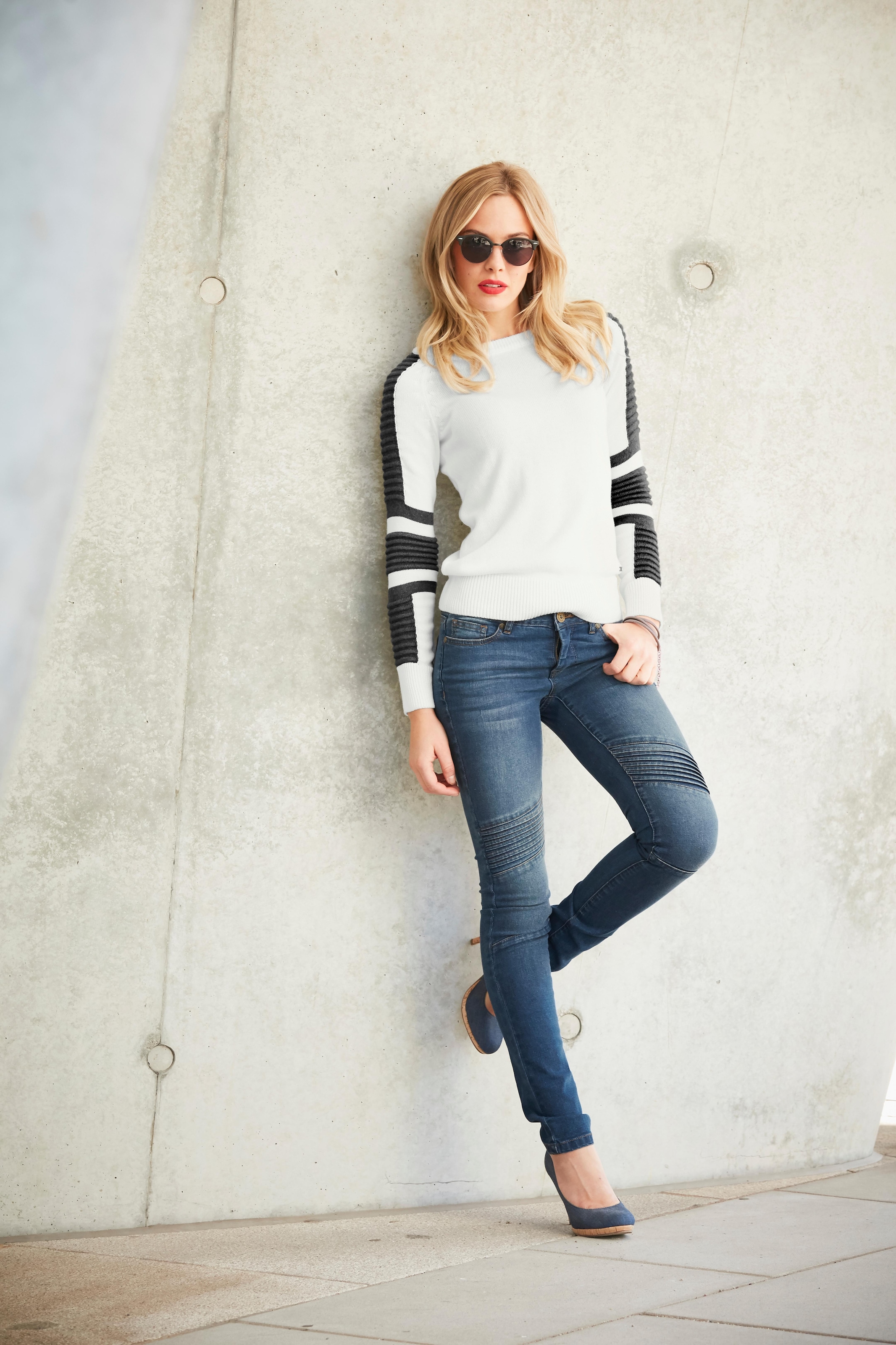 Arizona Skinny-fit-Jeans »im Biker- Look«, Low Waist