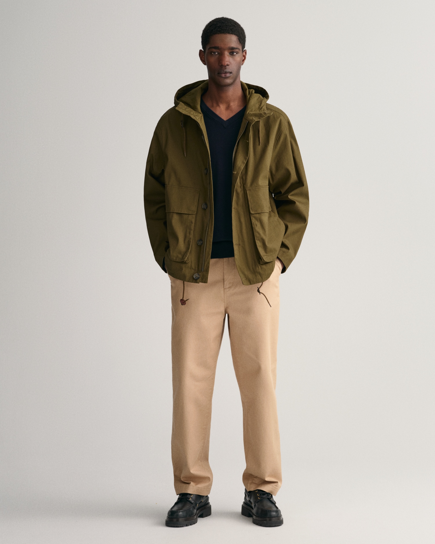 Gant V-Ausschnitt-Pullover »Classic Cotton V-Neck«, Premium Strickjersey aus weicher 100% Baumwolle, Übergangspullover