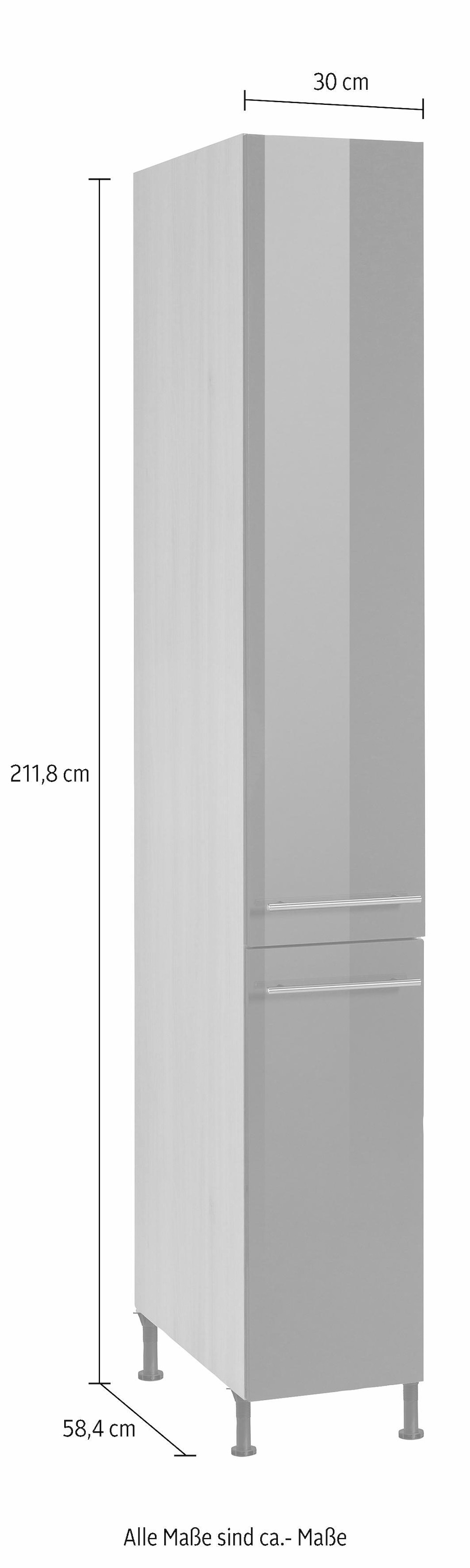 OPTIFIT Apothekerschrank »Bern«, 30 cm breit, 212 cm hoch, mit höhenverstellbaren Stellfüssen