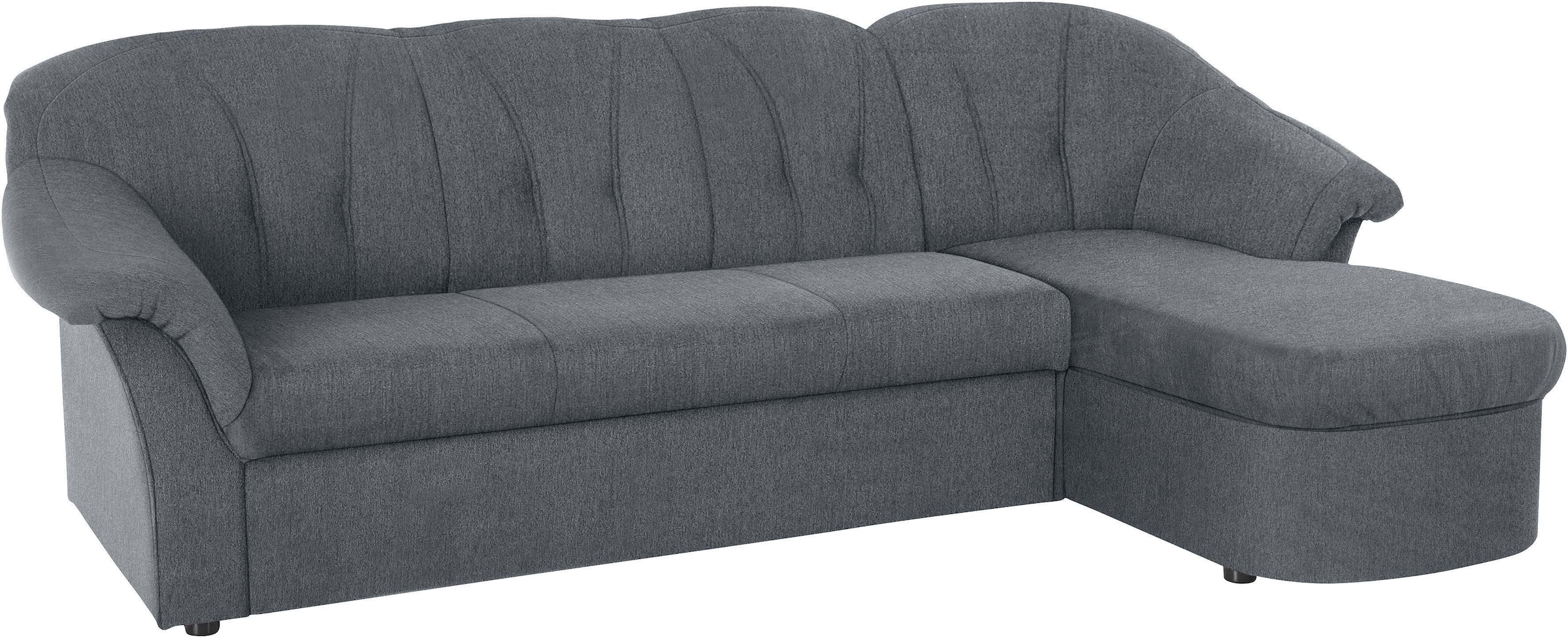 DOMO collection Ecksofa »Pegnitz, elegante Rückensteppung, kompakte Stellmasse 238/141cm, L-Form«, wahlweise mit Bettfunktion