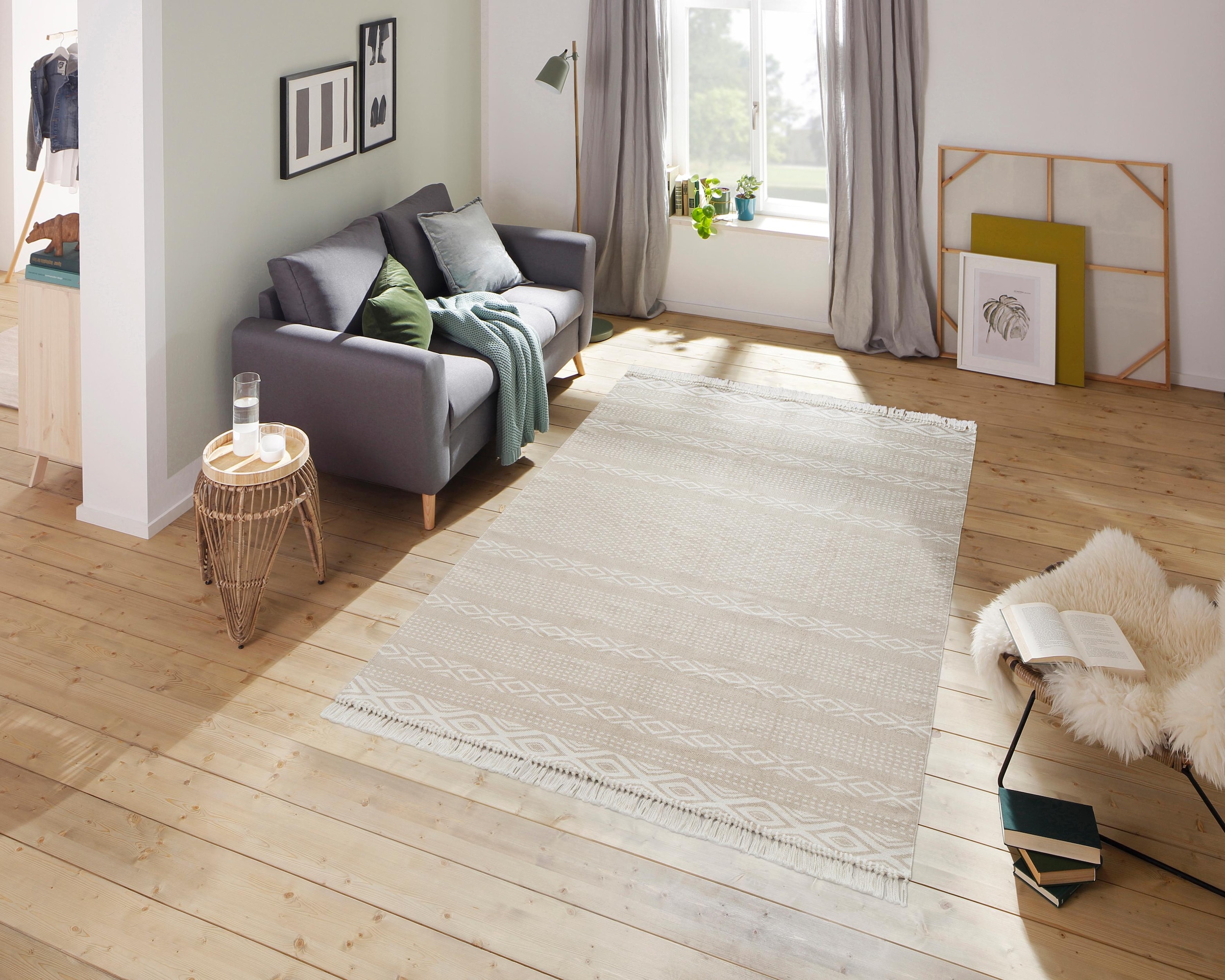 andas Teppich »Neo«, rechteckig, Pastell-Farben, Boho, Teppiche für Wohnzimmer, Schlafzimmer, Esszimmer