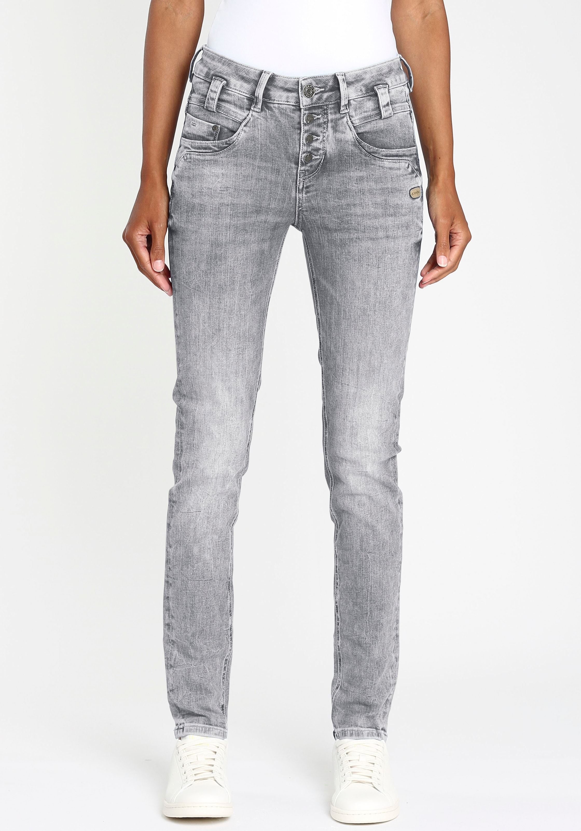 GANG Slim-fit-Jeans »94CARLI«, mit offener Knopfleiste online shoppen bei  Jelmoli-Versand Schweiz