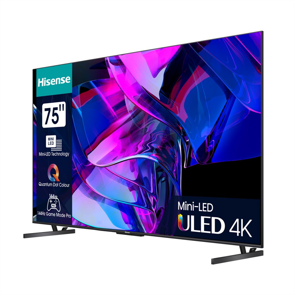 Hisense LED-Fernseher »Hisense TV 75U7KQ, 75", ULED 4K, Mini LED, 1000 Nit, 144 Hz«, 191 cm/75 Zoll