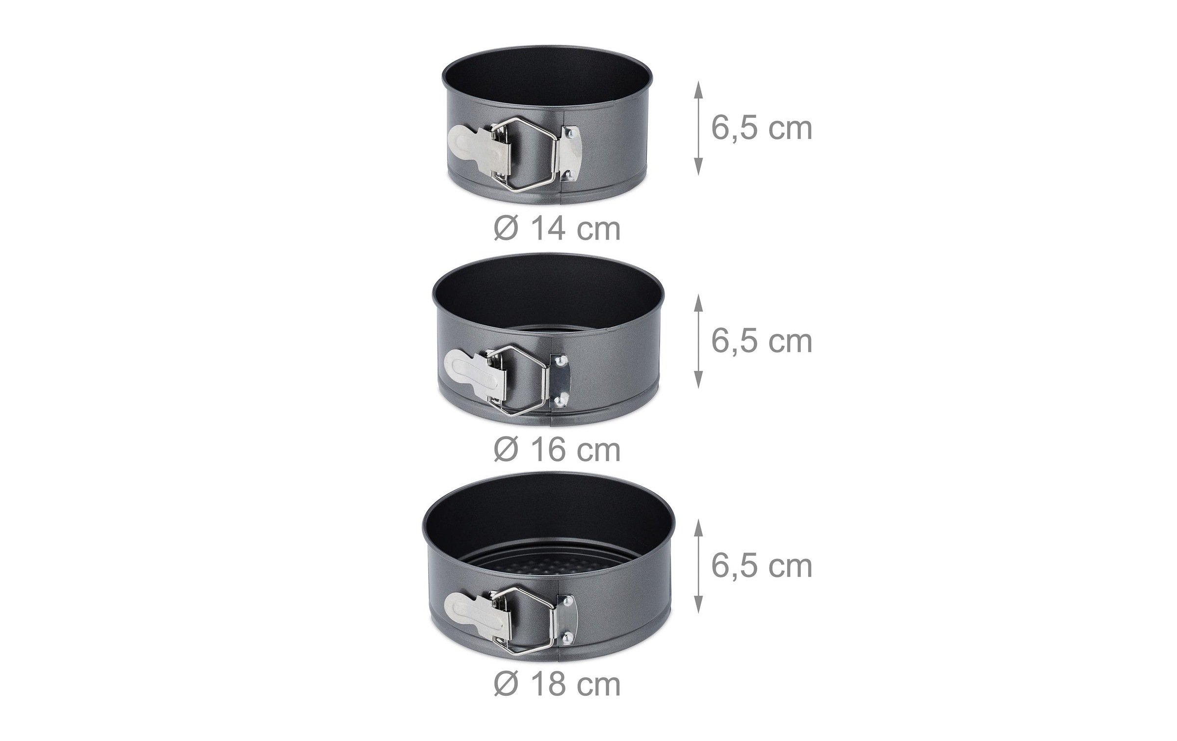 relaxdays Springform »14 cm/16 cm/18 cm«