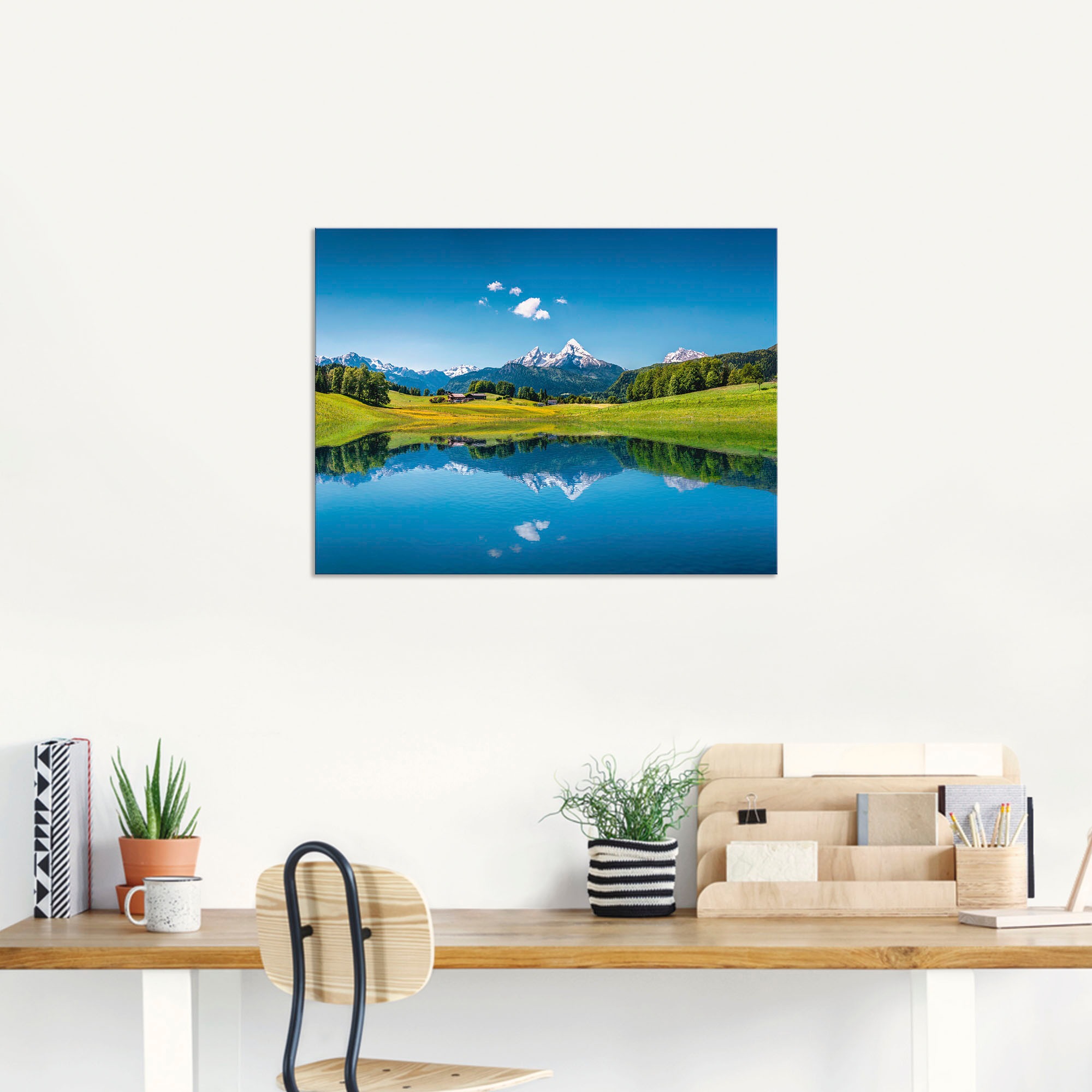 Artland Wandbild »Landschaft in den Alpen«, Berge, (1 St.), als Alubild, Outdoorbild, Leinwandbild, Poster in verschied. Grössen