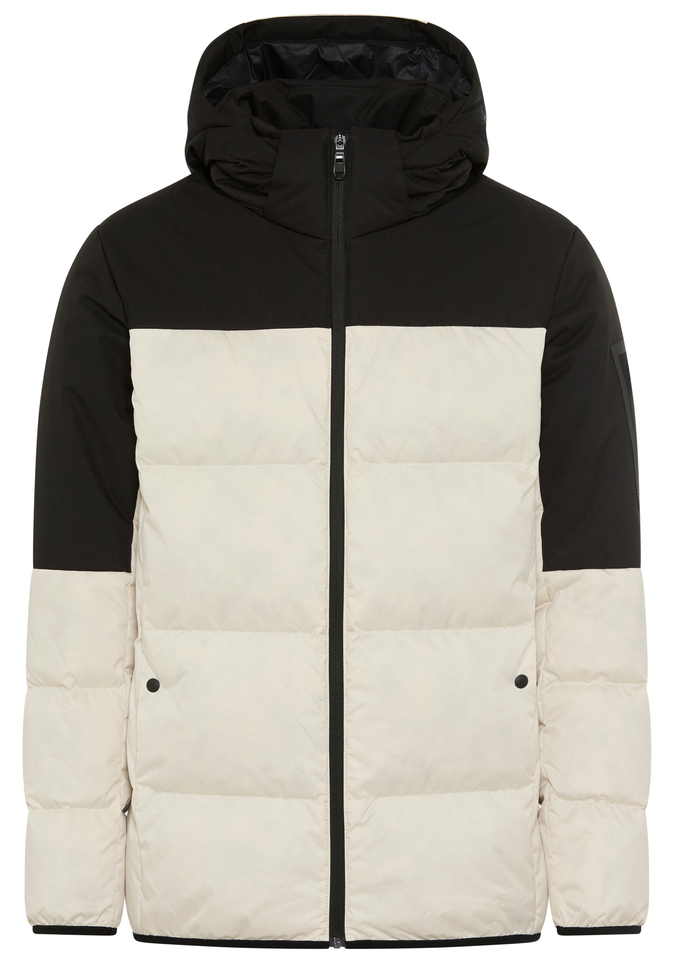 BOSS GREEN Daunenjacke mit Kapuze abnehmbare Kapuze, Regular Fit, warm wattiert