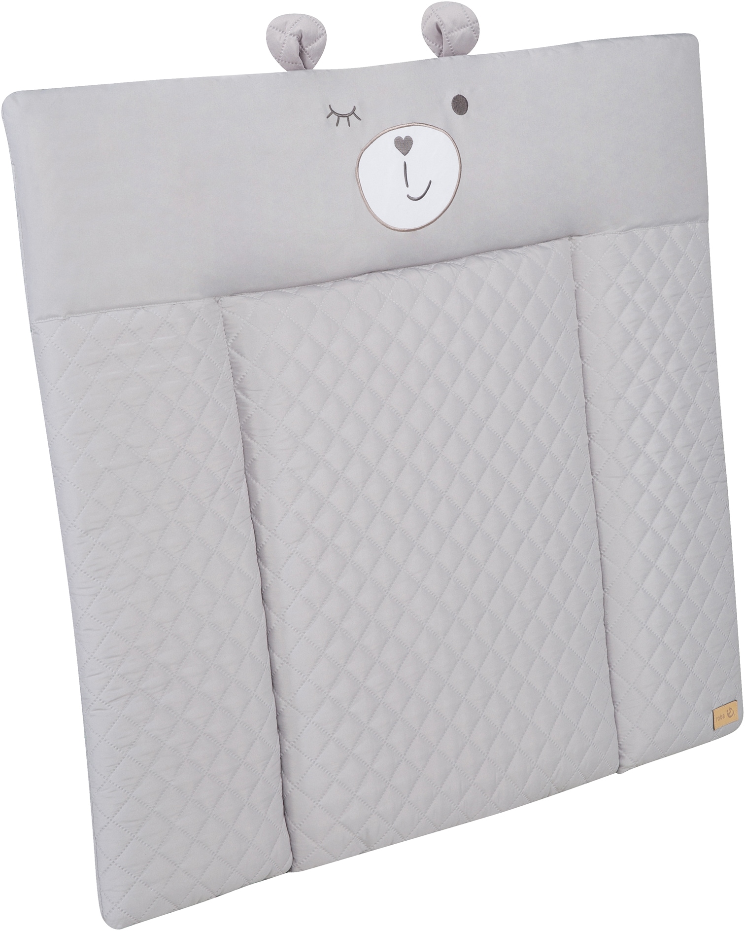roba® Wickelauflage »Style, Soft, silberfarbengrau«, mit aufgesticktem Gesicht