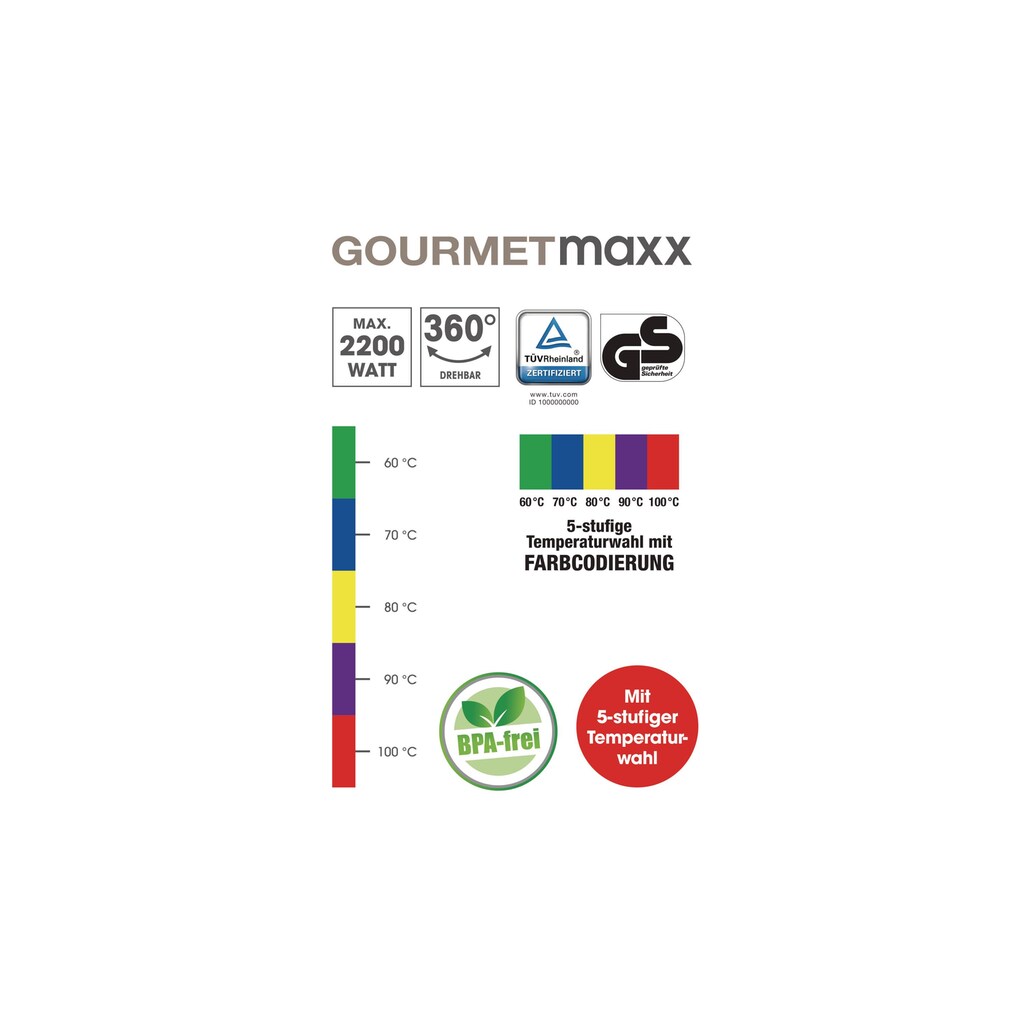 Wasserkocher »Gourmetmaxx LED«, 1,8 l, 2200 W