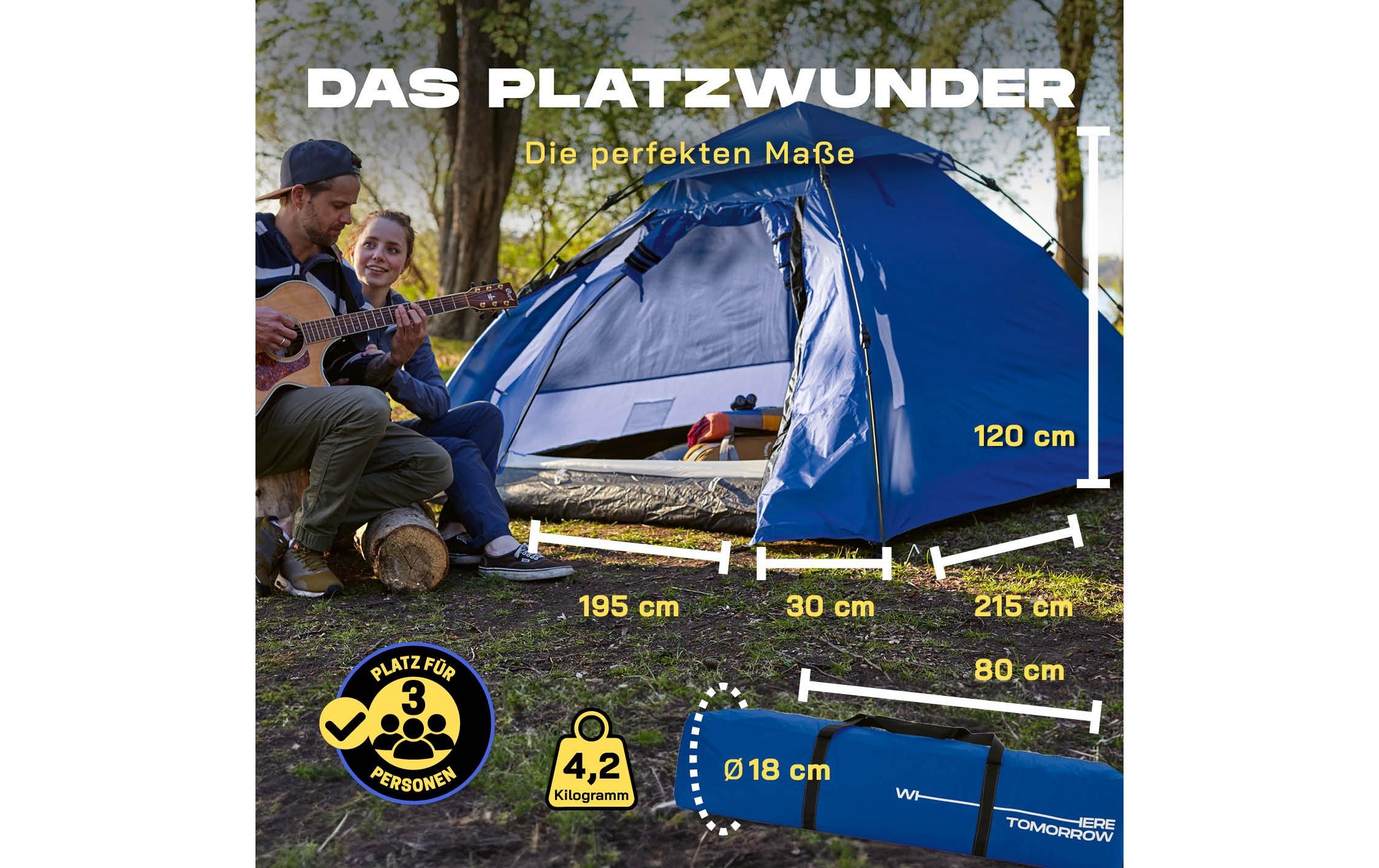 Kuppelzelt »Where tomorrow 3 Personen«, 3 Personen