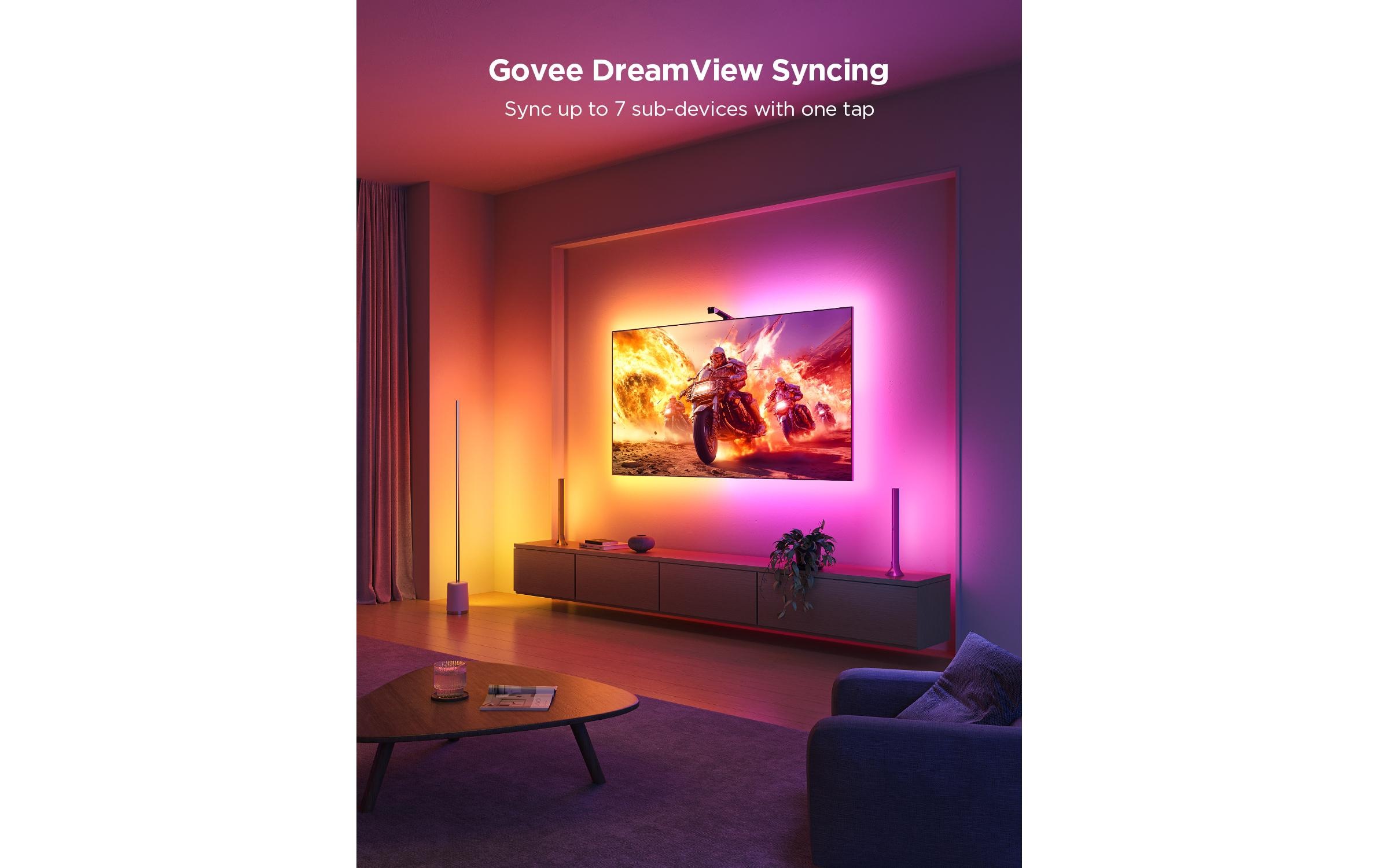 Govee LED Lichtleiste »Govee T3, 75-85, RGBICW, WiFi, BT«, 150 flammig