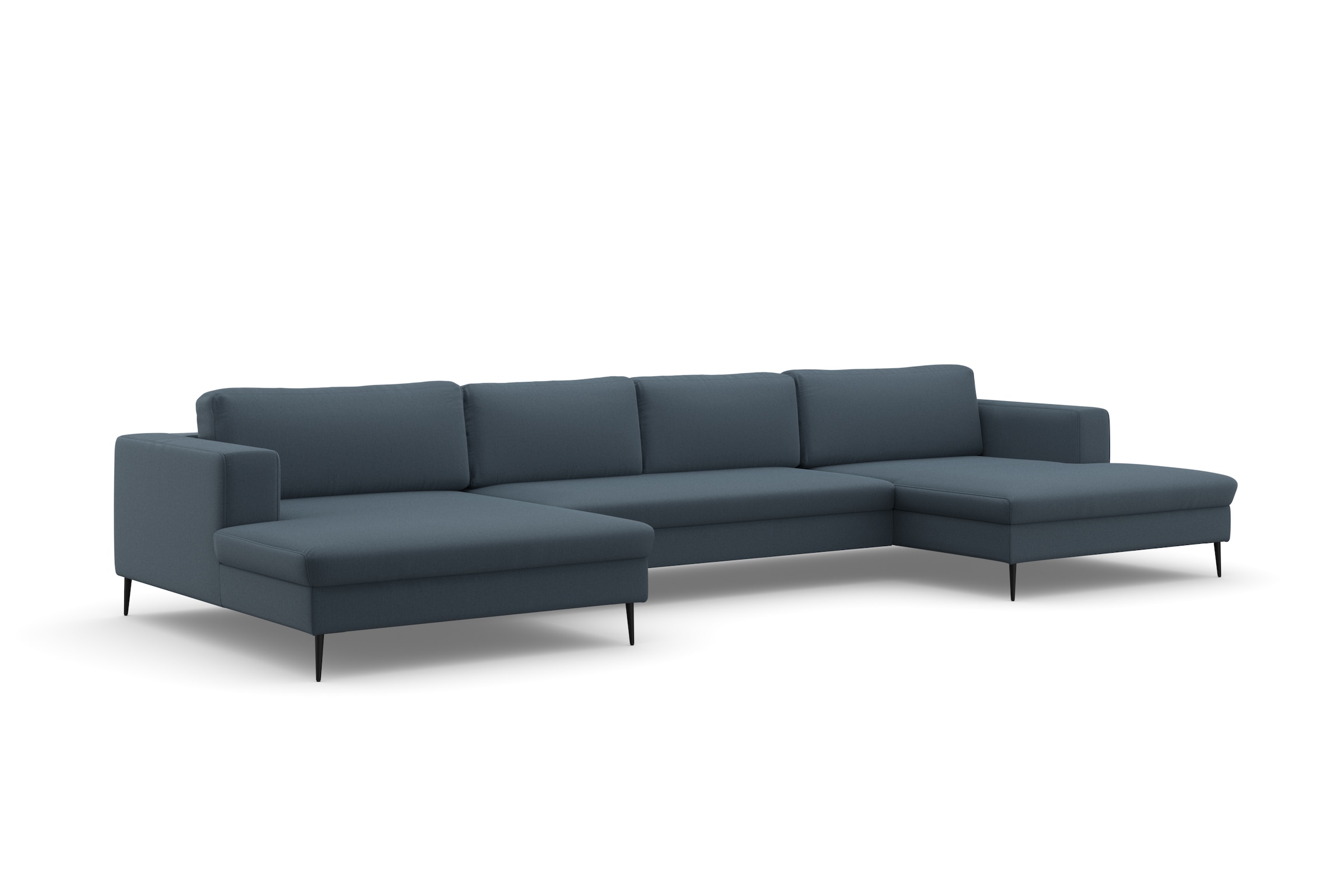 DOMO collection Wohnlandschaft »Modica U-Form«, XXL, in moderner Optik mit, 2 grosszügigen Recamieren, auch in Cord