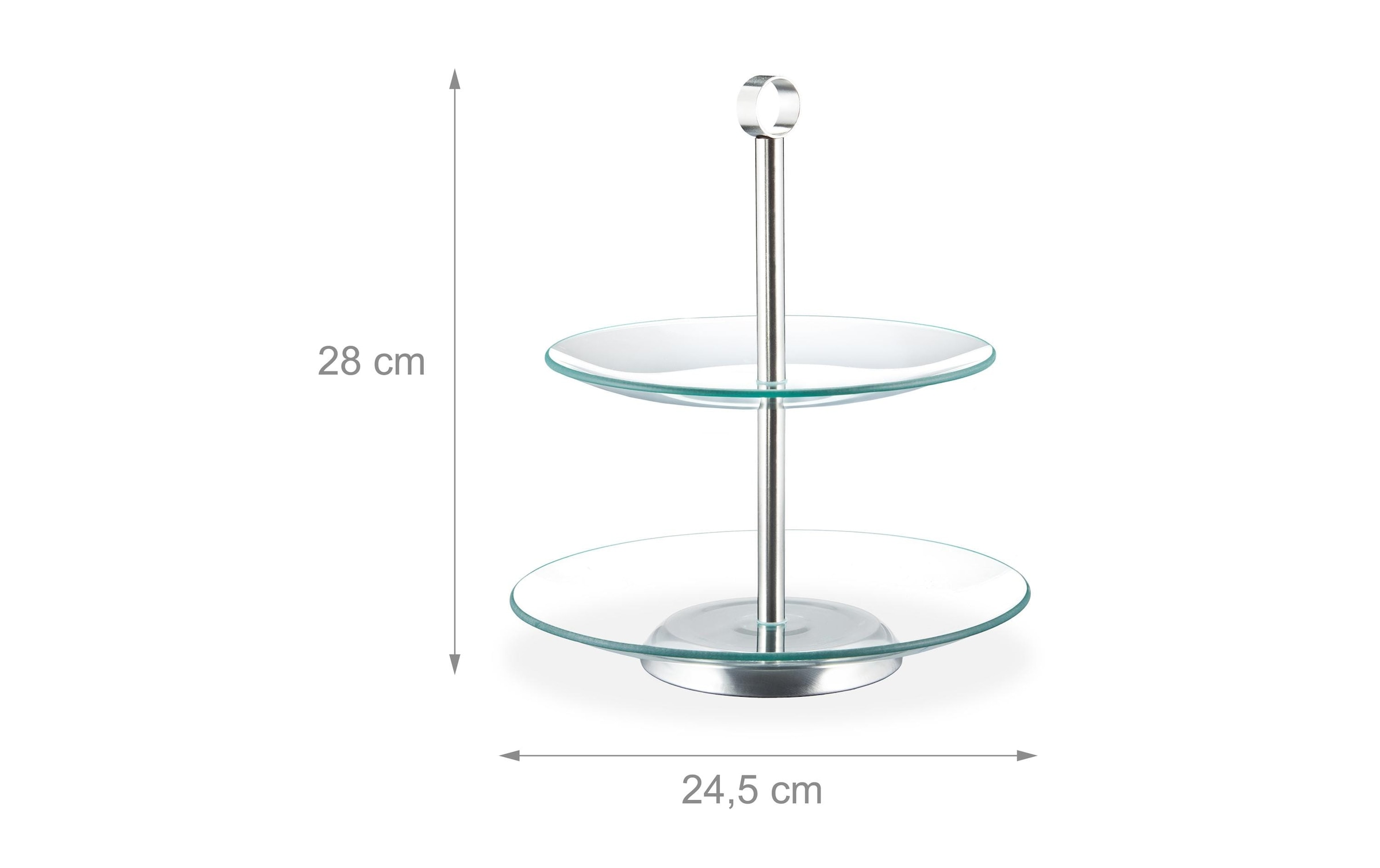 relaxdays Etagere »rund, 2-stufig,«