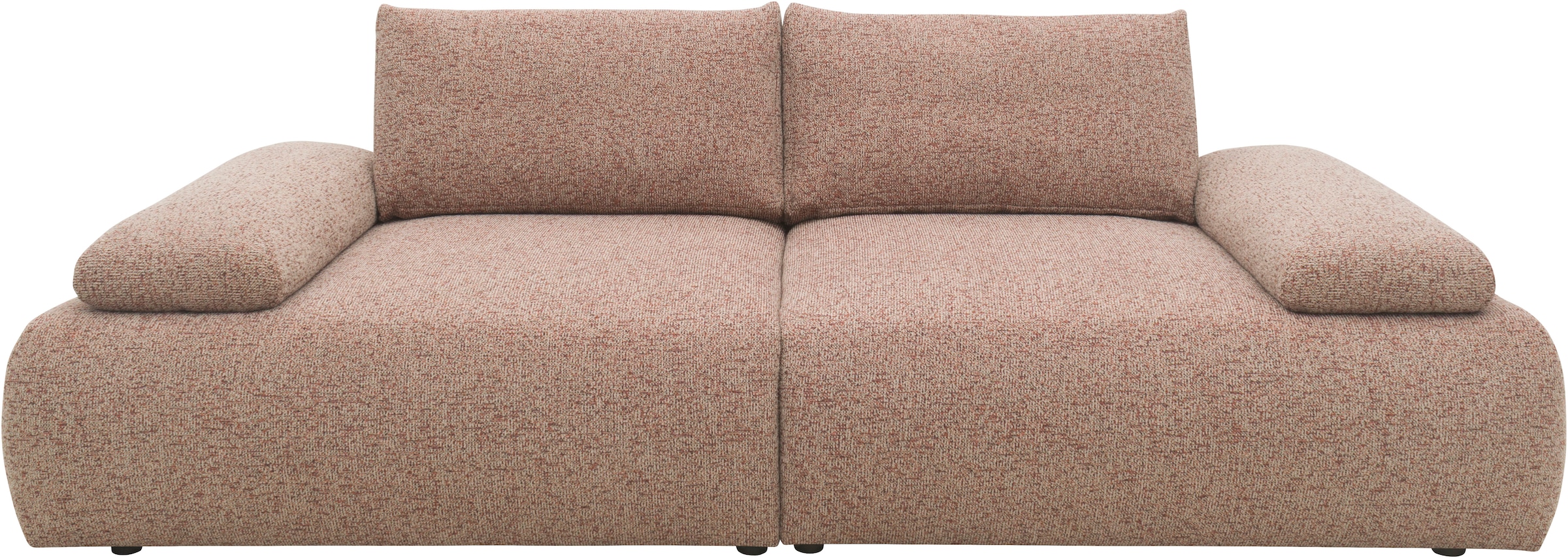 DOMO collection Big-Sofa »Évora Megasofa Breite 244 cm«, (2 St.), Federkern, inkl. Armlehnenverstellung, Struktur grob, rust