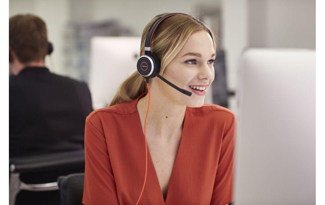 Jabra Headset »Evolve 40 Duo UC«, Noise-Cancelling