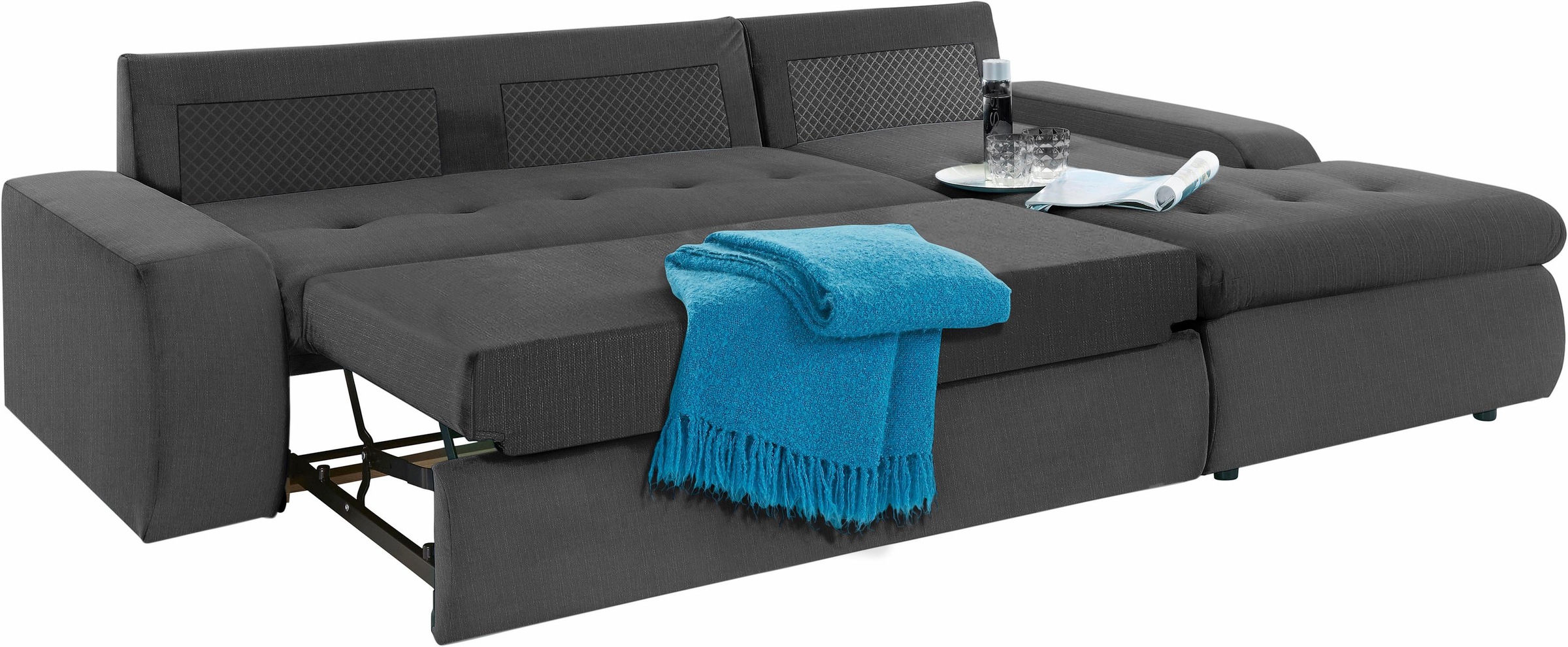 TRENDMANUFAKTUR Ecksofa »Indie II, tolle Detailverarbeitung, bequem und komfortabel im Sitz«, XL und XXL, wahlweise mit Bettfunktion, L-Form
