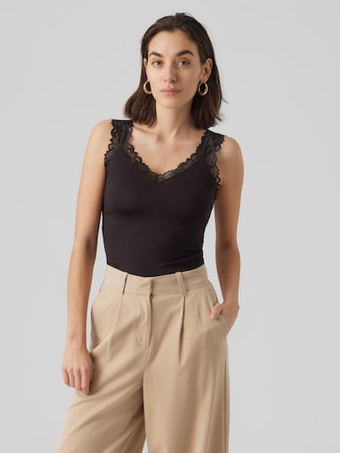 Vero Moda Spitzentop »VMROSA SL TOP JRS NOOS« Viskosemischung