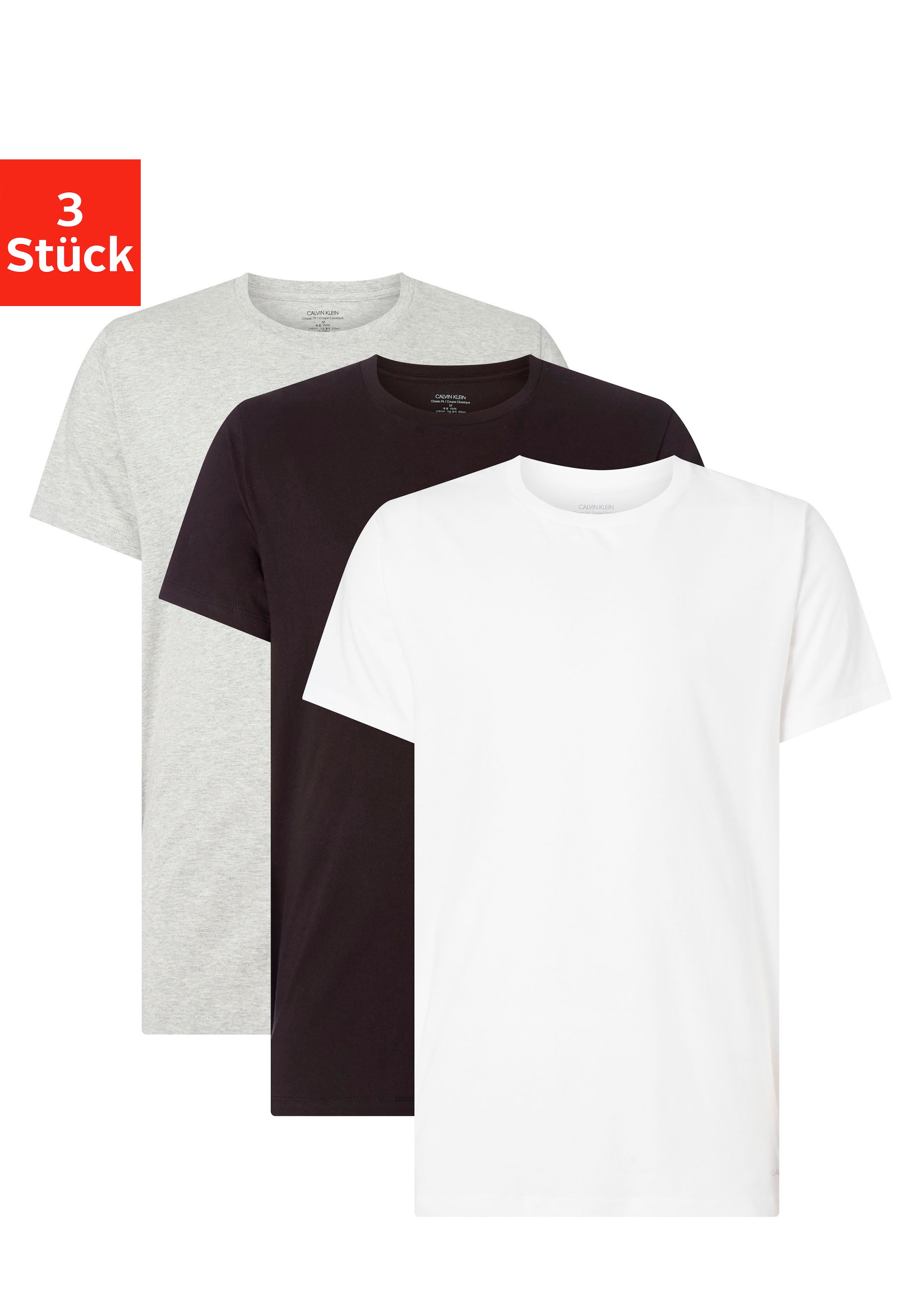 Calvin Klein T-Shirt »uni«, (3er-Pack) online bestellen | Jelmoli-Versand