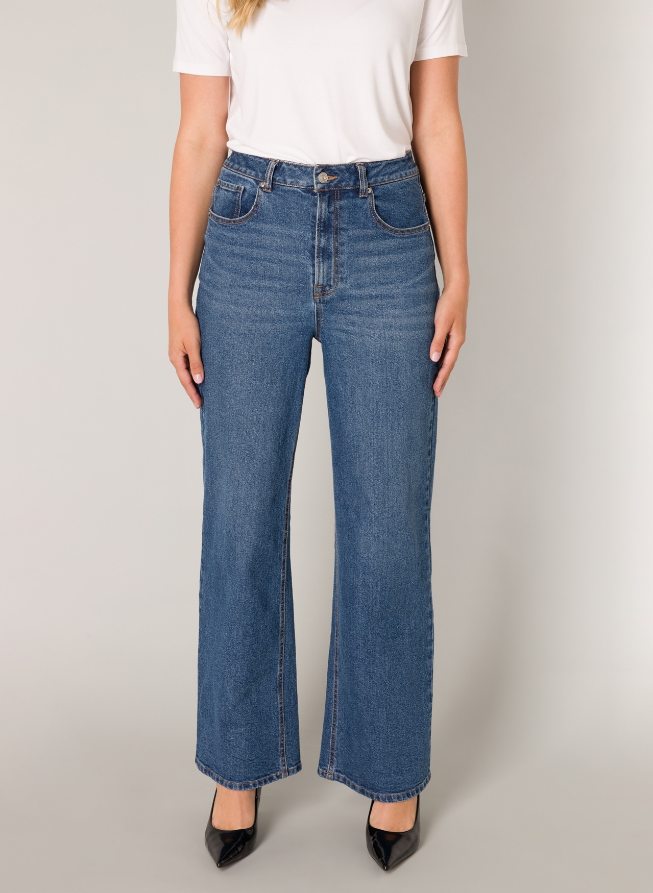 Base Level Weite Jeans »Amy« mit Waschung