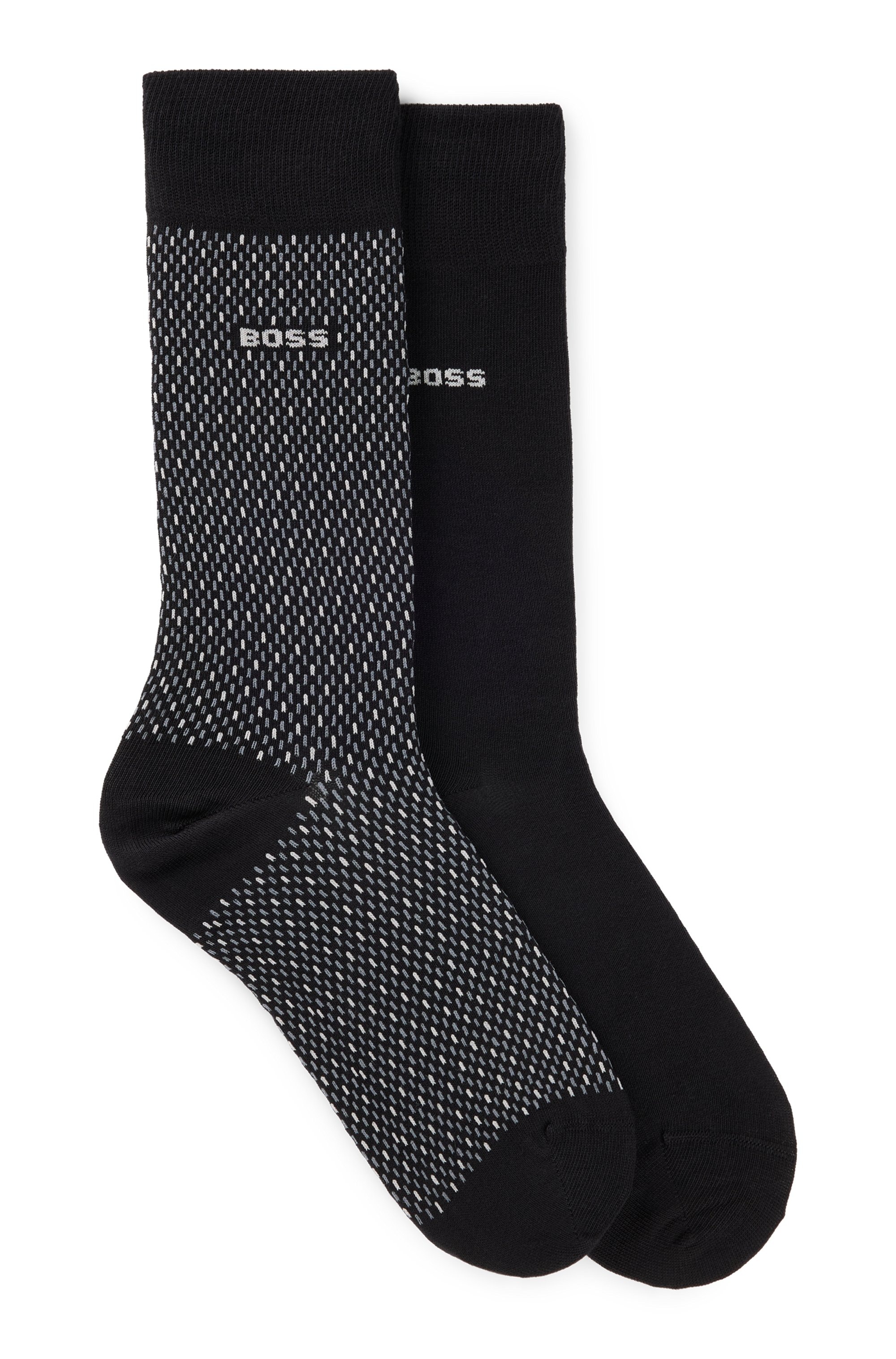 BOSS Socken »2P RS Minipattern CC«, (Packung, 2er Pack), mit BOSS Schriftzug