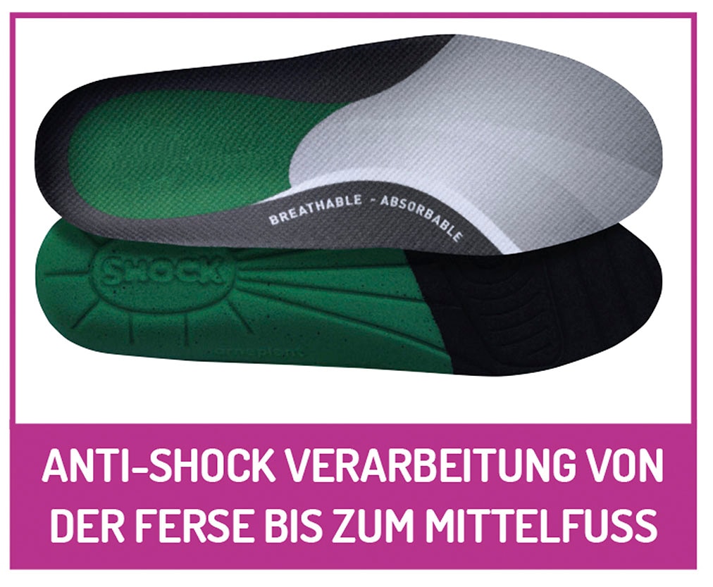 Fussgut Aktivsohlen »Aktiv-Einlagen, Antischock- und Ermüdungswirkung«, (Packung, 2 tlg.), antistatisch, waschbar, atmungsaktiv, antibakteriell bei Schweissfüssen