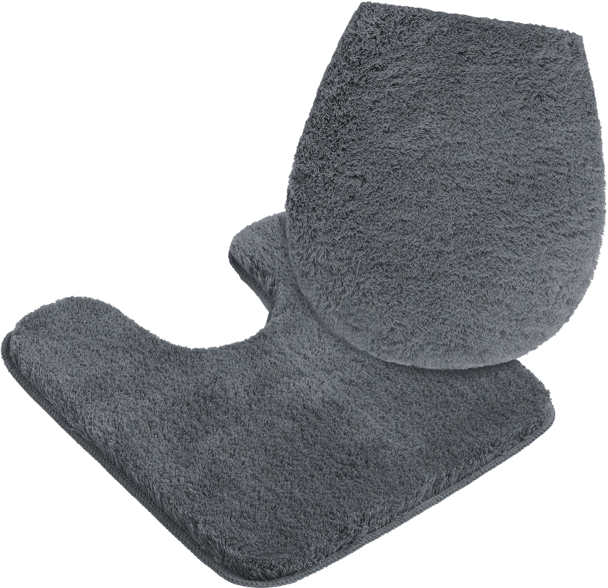 my home Badematte »Merida, Badvorleger, Badezimmer Teppich«, rutschhemmend beschichtet, fussbodenheizungsgeeignet-schnell trocknend-strapazierfähig, Badteppich, Uni Farben, rechteckig, rund & als 2-tlg. Set erhältlich