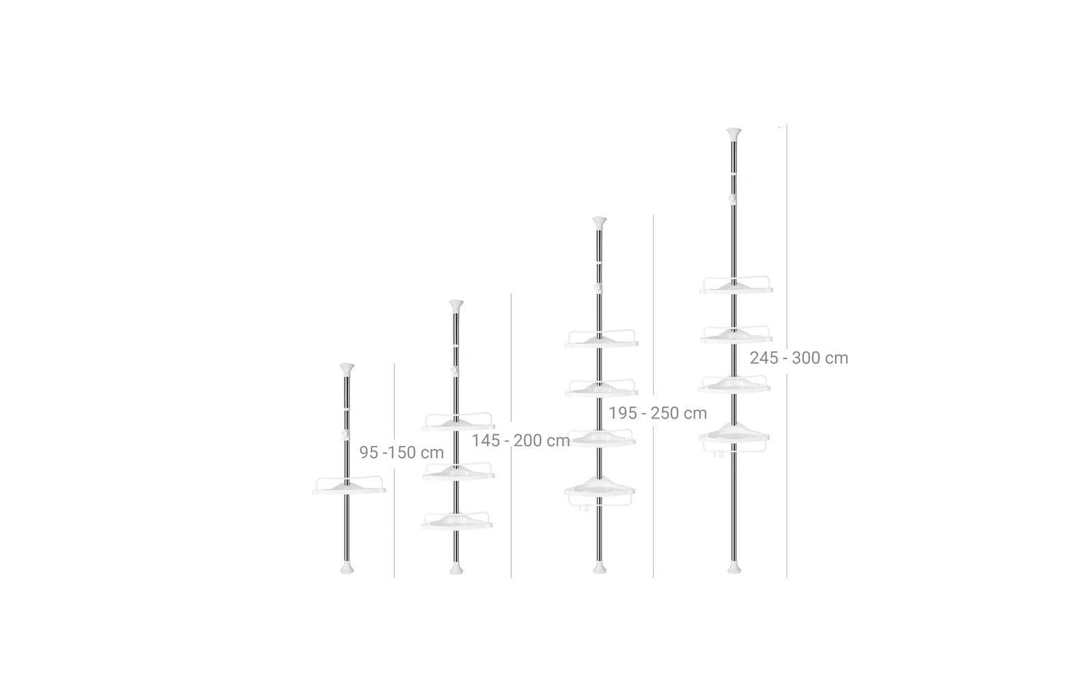 SONGMICS Badregal »Pulverbeschichtetes Stahlrohr + PP«