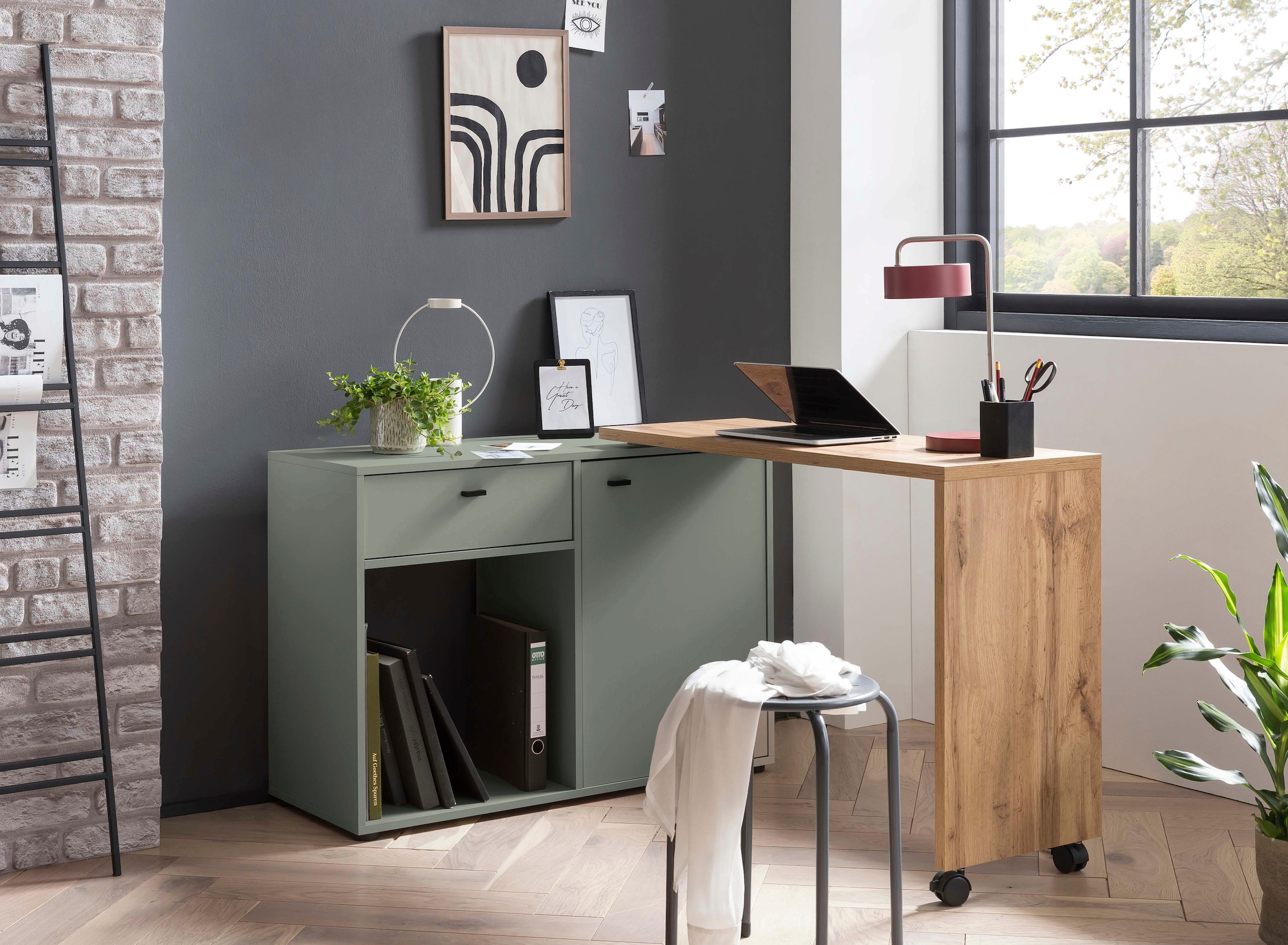 | shoppen online Jelmoli-Versand Working«, im Schildmeyer Office, praktisch Sideboard »Tiny Home Schreibtisch Arbeitsplatte flexibler mit